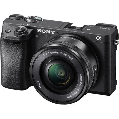 Sony Alpha a6300 Mirrorless Camera with 16-50mm Lens Black ILCE6300L/B With Sony 55-210mm Lens, Soft Bag, Additional Battery, 64GB Memory Card, Card Reader , Plus Essential Accessories Sony