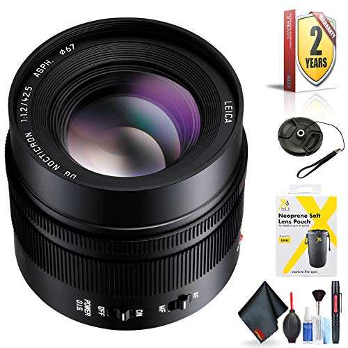 Panasonic Leica DG Nocticron 42.5mm f/1.2 ASPH. Power O.I.S. Lens for Micro Four Thirds Mount + Accessories Internation Panasonic