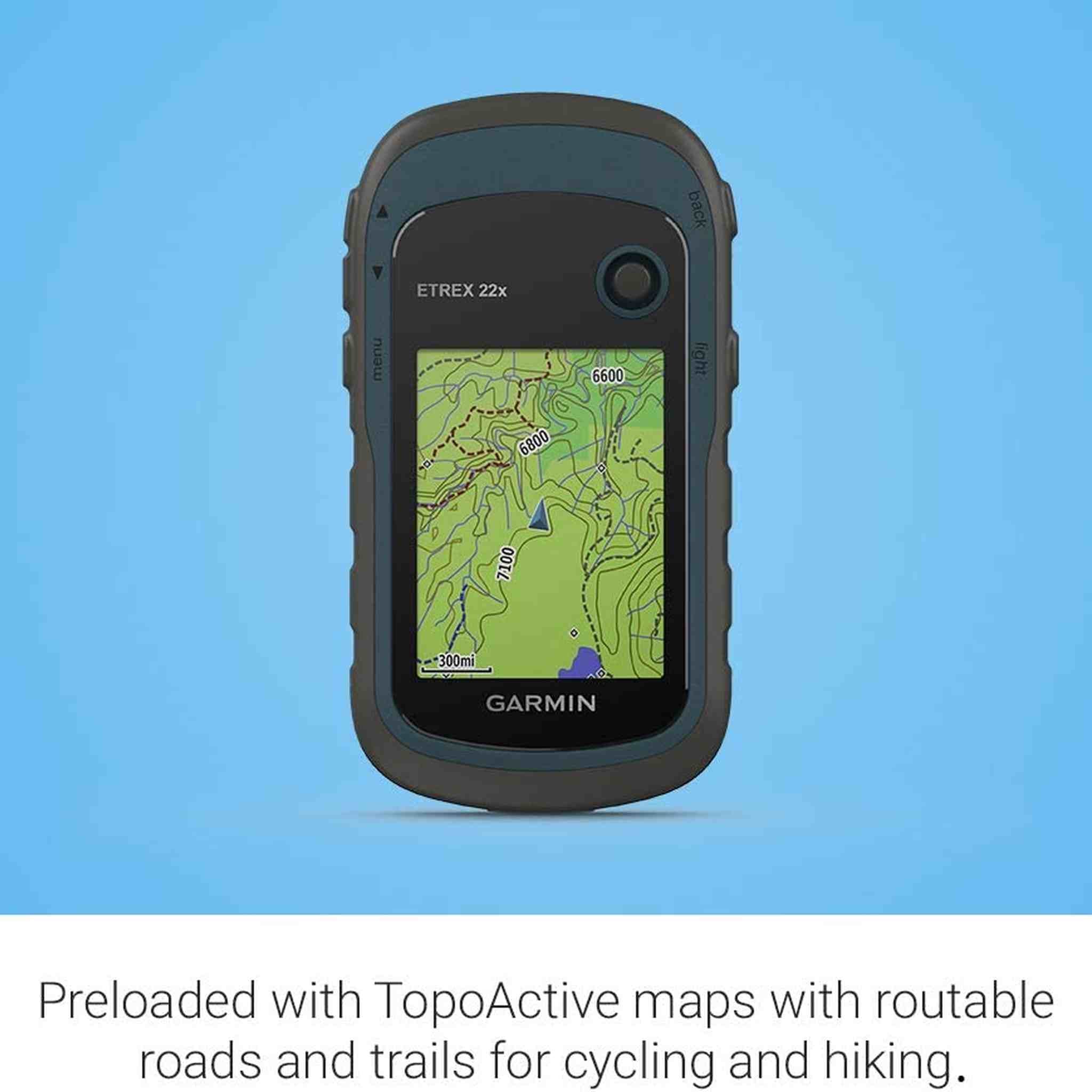 Garmin eTrex 22x, Handheld GPS Navigator with 6Ave Travel Kit 010-02256-00 Garmin