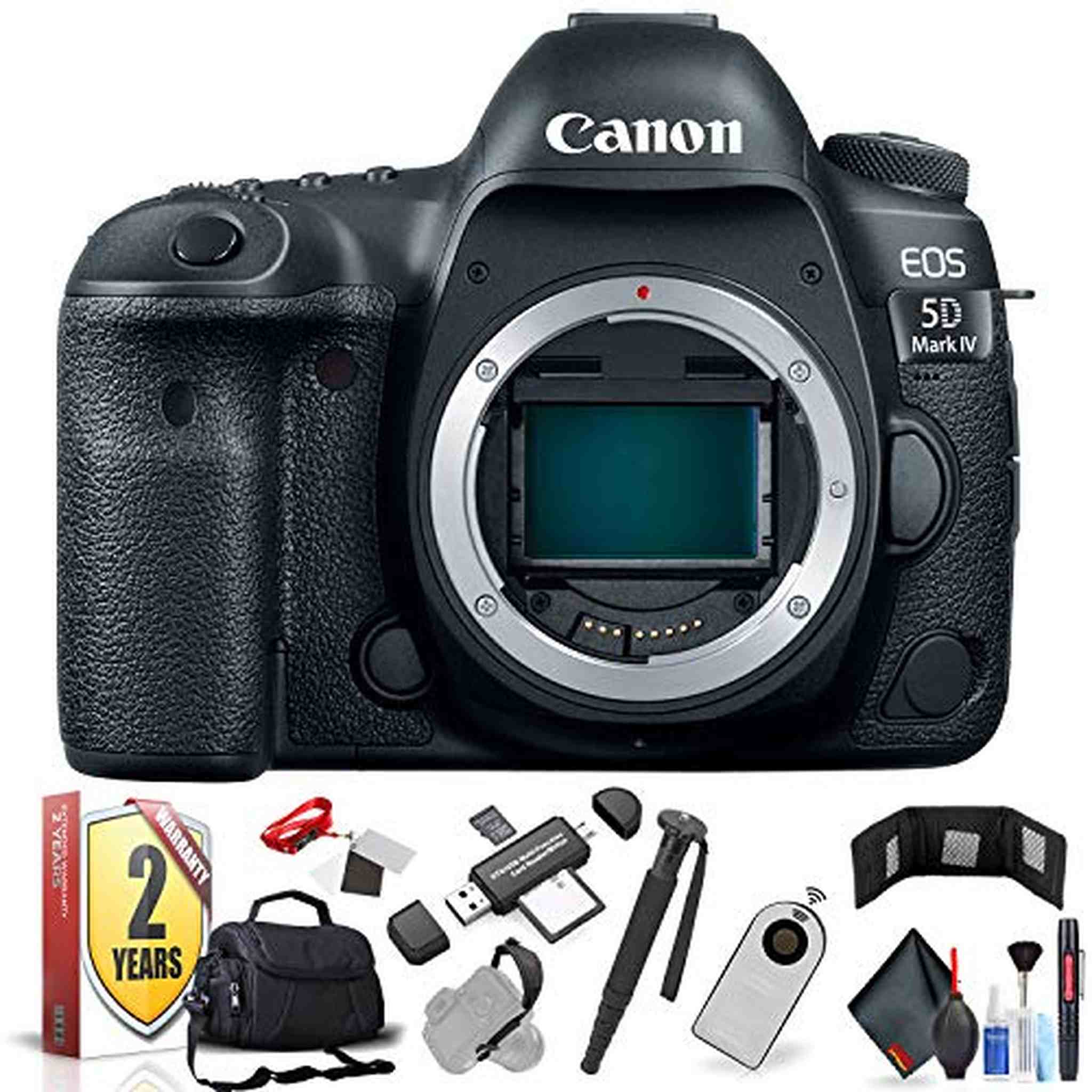 Canon EOS 5D Mark IV DSLR Camera Body Only International Model with Extra Accessory Bundle Canon