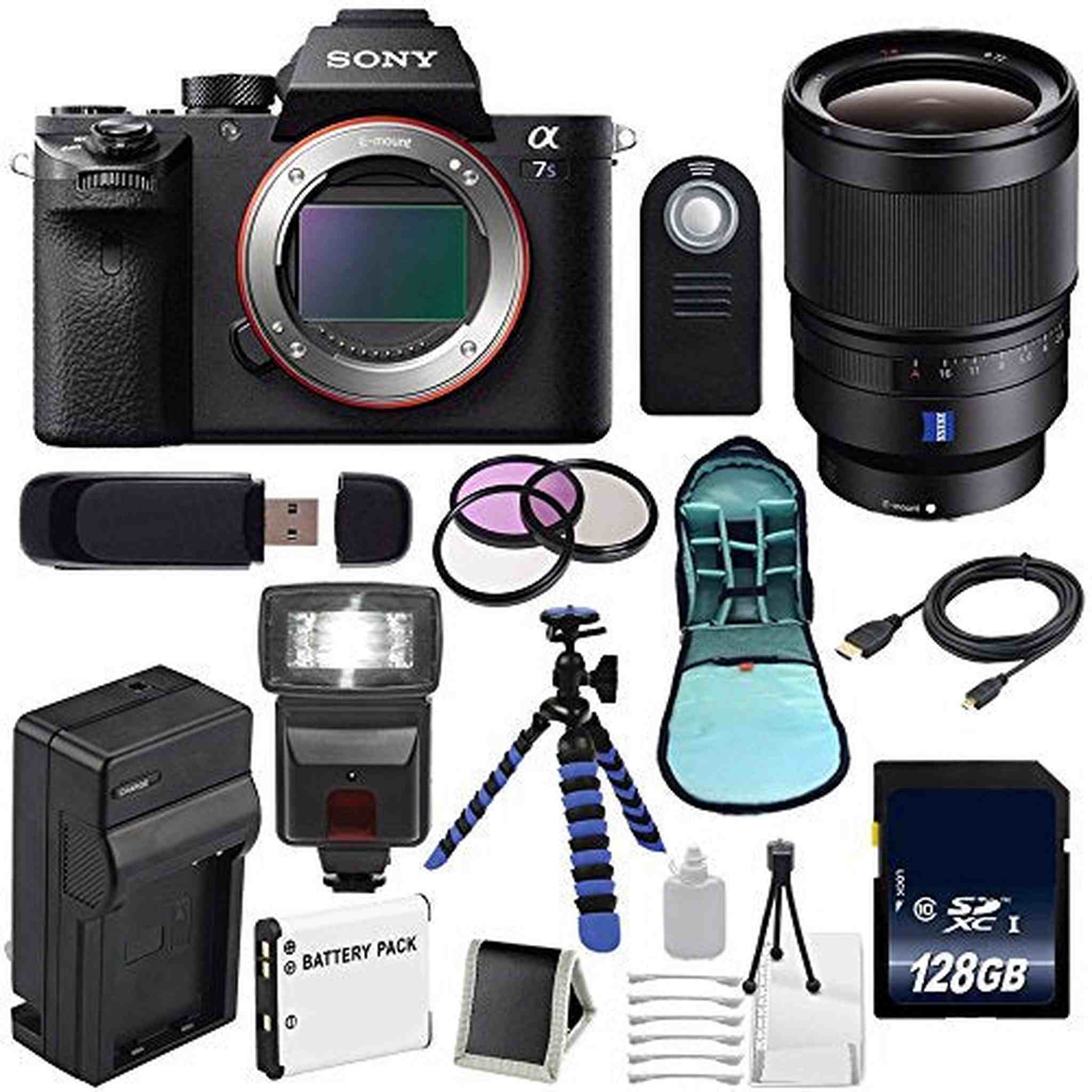 Sony Alpha a7S II a7S Mark II a7SII ILCE7SM2/B Mirrorless Digital Camera International Model + Sony Distagon T FE 35mm Lens Premium Bundle Sony