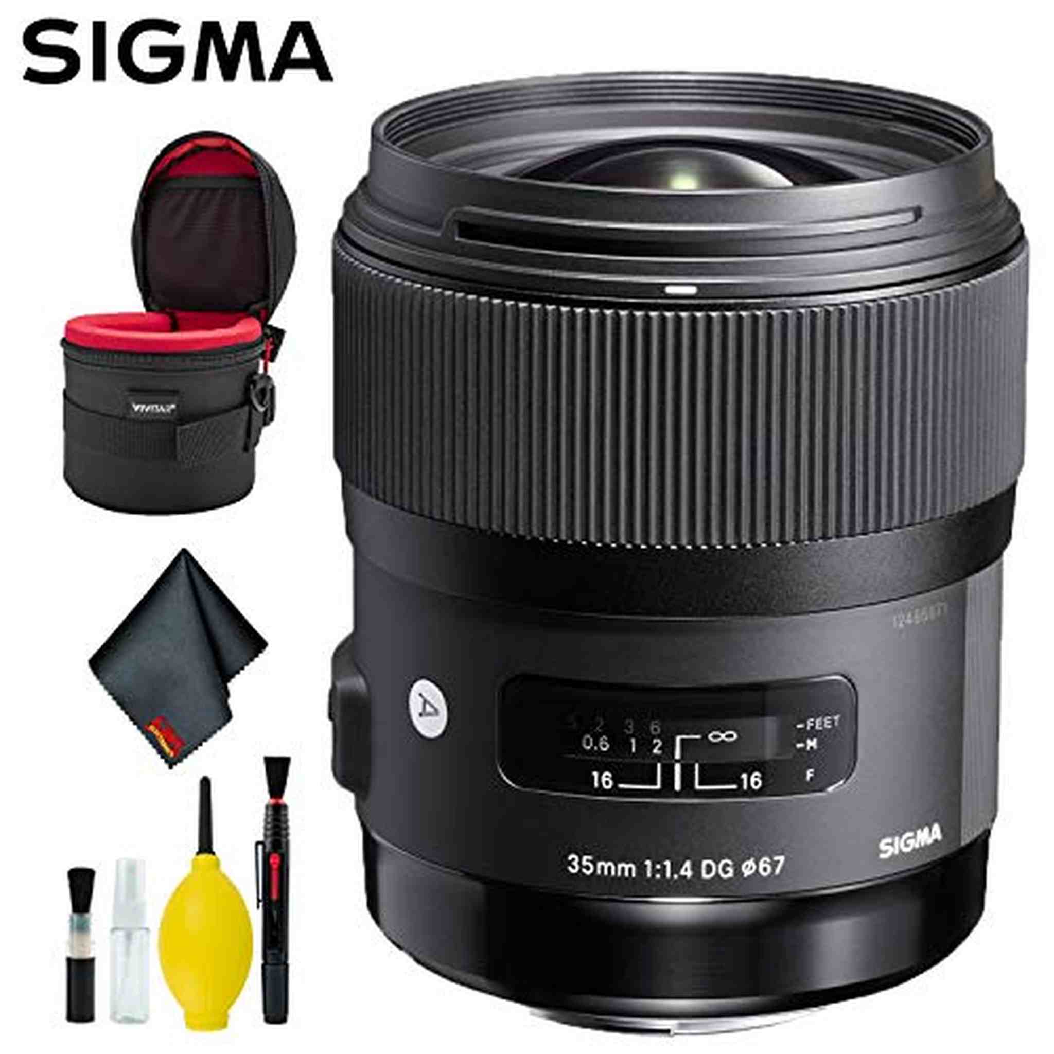 Sigma 35mm f/1.4 DG HSM Art Lens for Nikon F Intl Deluxe Bundle Sigma