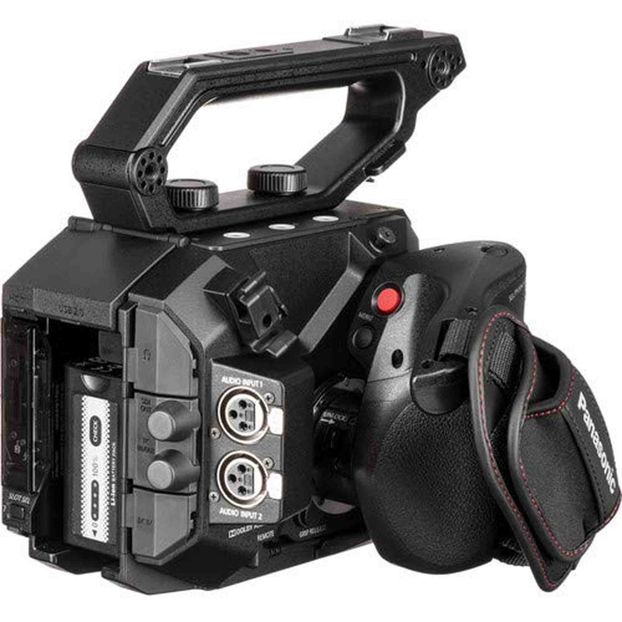 Panasonic AU-EVA1 Compact 5.7K Super 35mm Cinema Camera W/ 256GB Memory Card, Mic, and External Monitor Panasonic