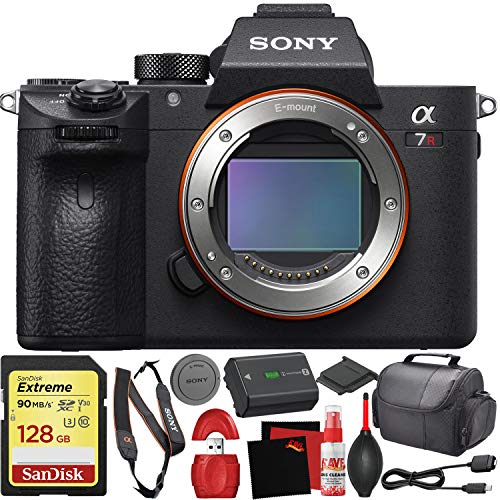 Sony Alpha a7R III Mirrorless Digital Camera + Base Bundle with Accessories 128GB Memory Card, Accessory Kit Sony