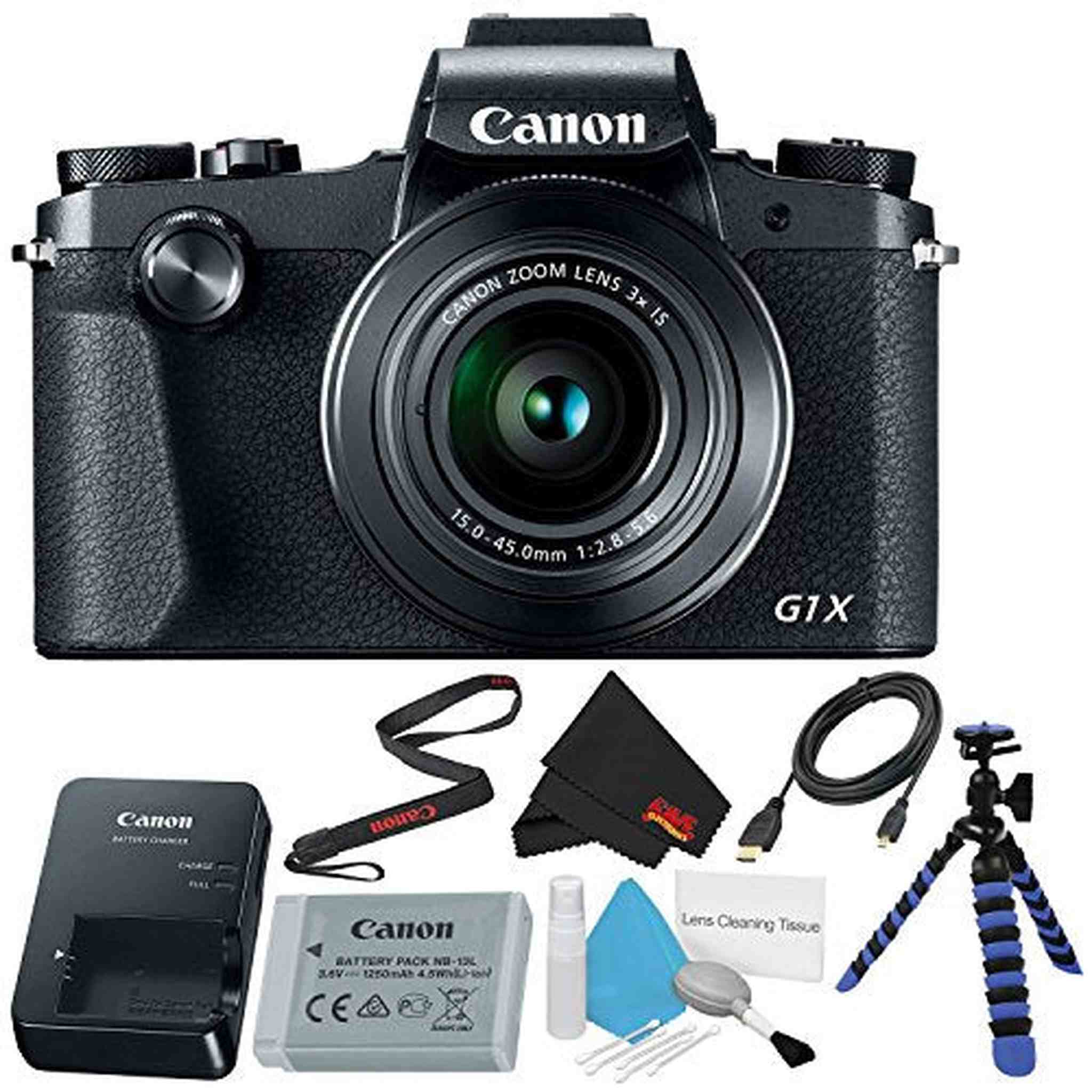 6Ave Canon PowerShot G1 X Mark III Digital Camera #2208C001 International Version (No Warranty) + Deluxe Cleaning Kit +