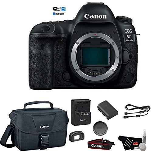 Canon EOS 5D Mark IV Full Frame Digital SLR Camera Body - Bundle with Canon Carrying Bag + Cleaning Kit Intl Model Canon