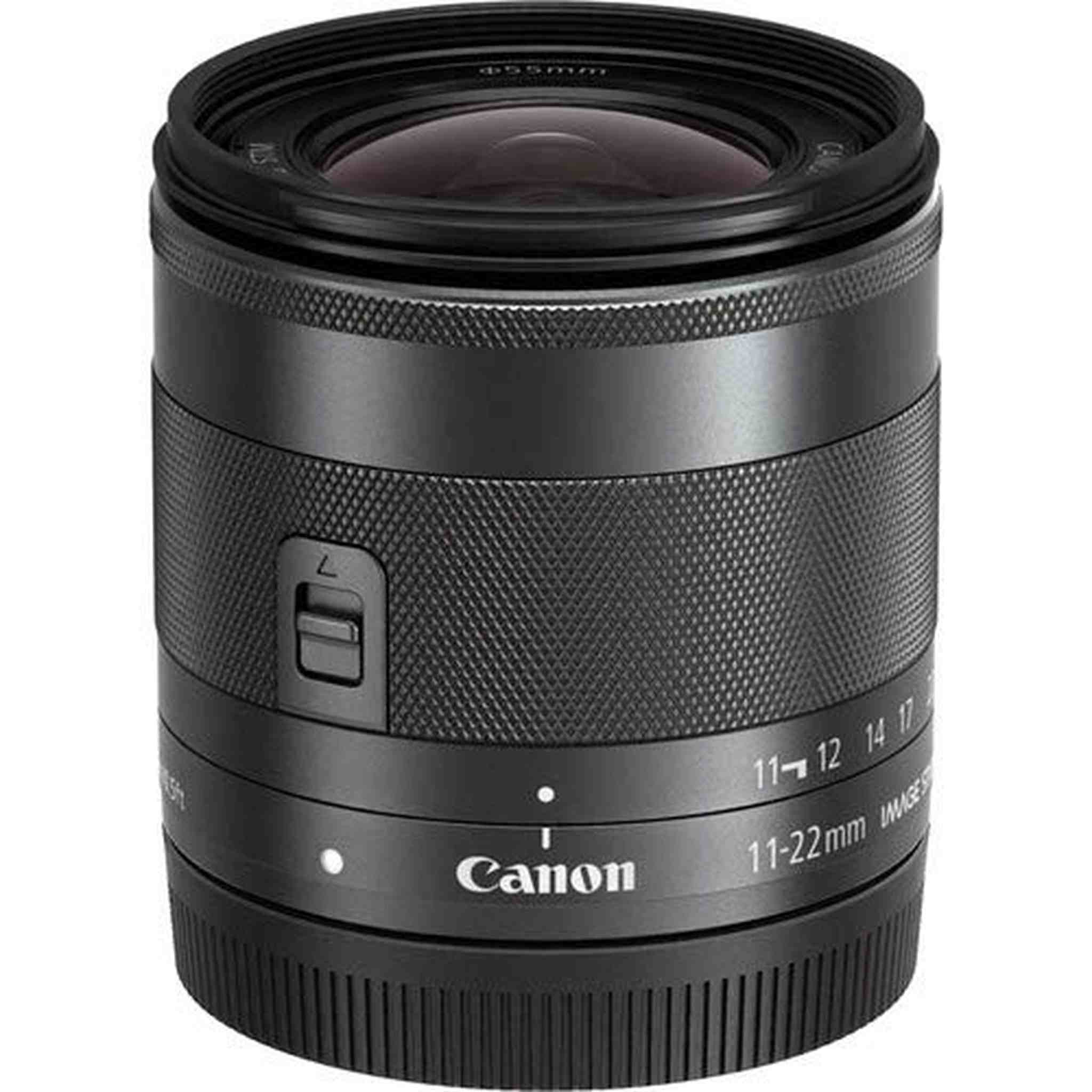 Canon EF-M 11-22mm F/4-5.6 is STM Lens for Canon Eos M, M2, M3, M5, M6, M1 M5 M10 Accessories International Model + 2 Y Canon