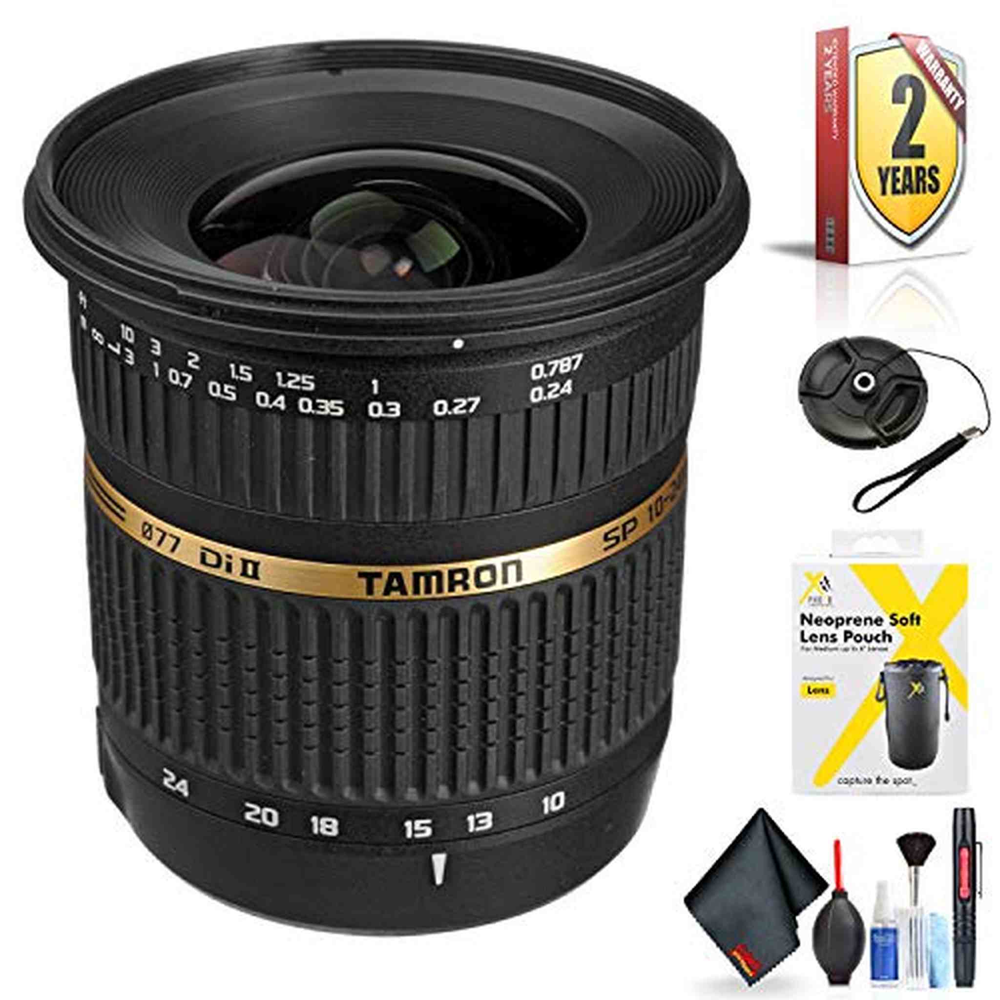 Tamron SP AF 10-24mm f / 3.5-4.5 DI II Zoom Lens for Sony DSLR Cameras for Sony A Mount + Accessories International Mod Tamron