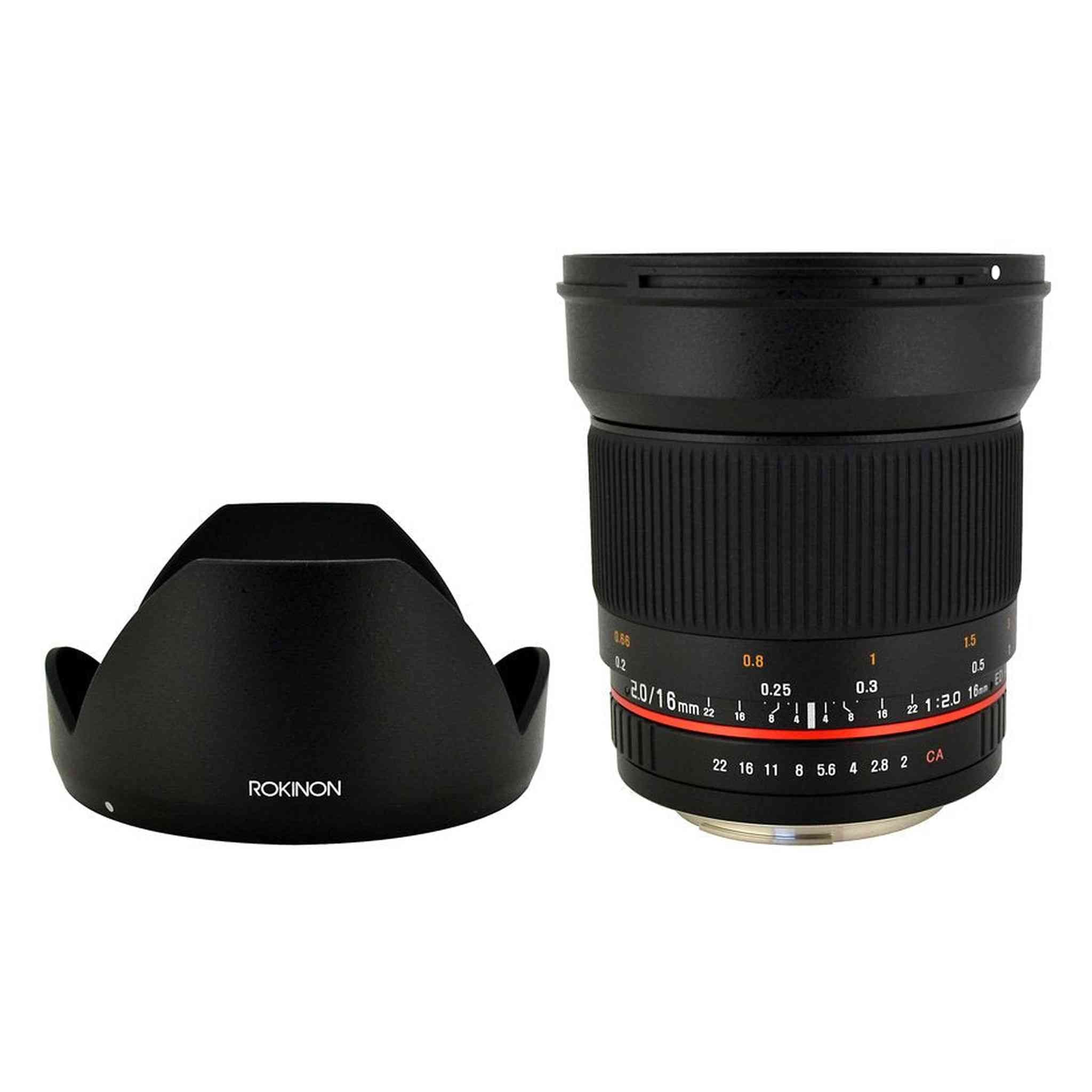 Rokinon 16M-FX 16mm f/2.0 Aspherical Wide Fixed Angle Lens for Fuji X Rokinon