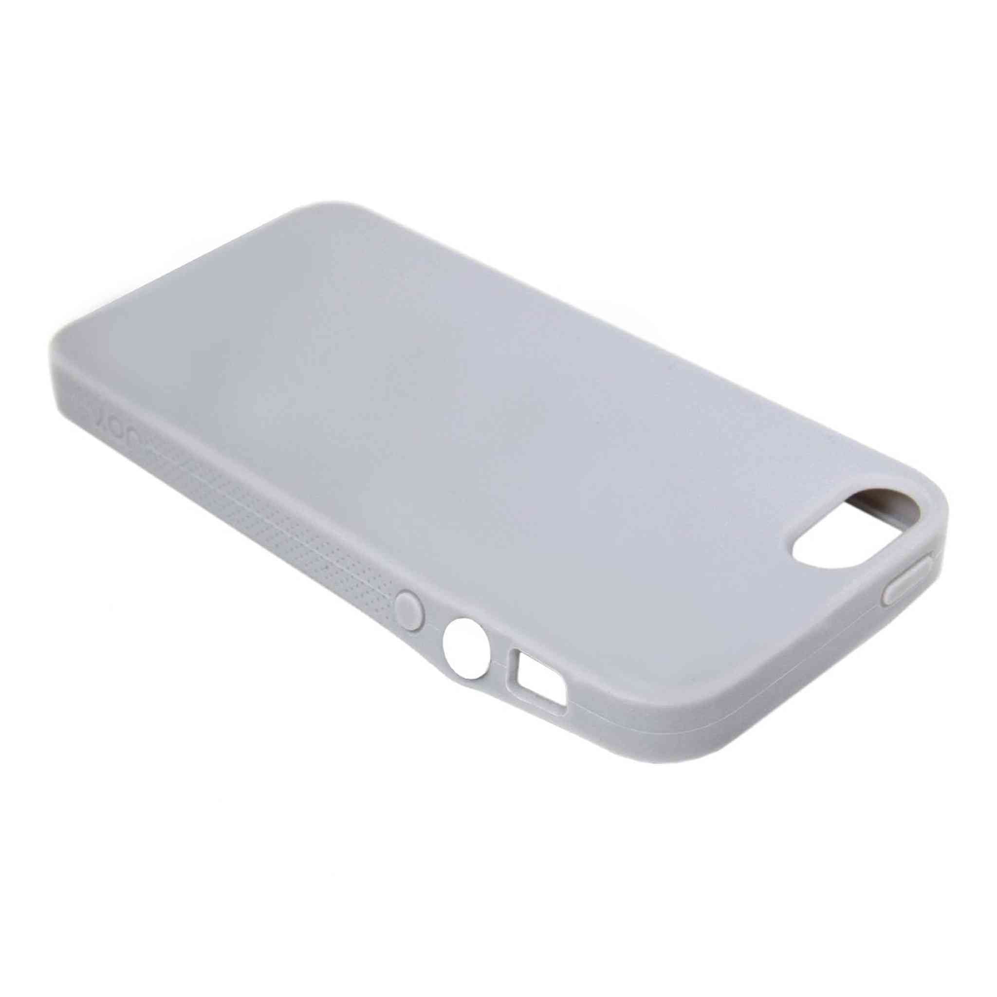 The Joy Factory Jugar Soft Silicone Case with Metal Frame for iPhone5/5S, CSD101 Gray The Joy Factory