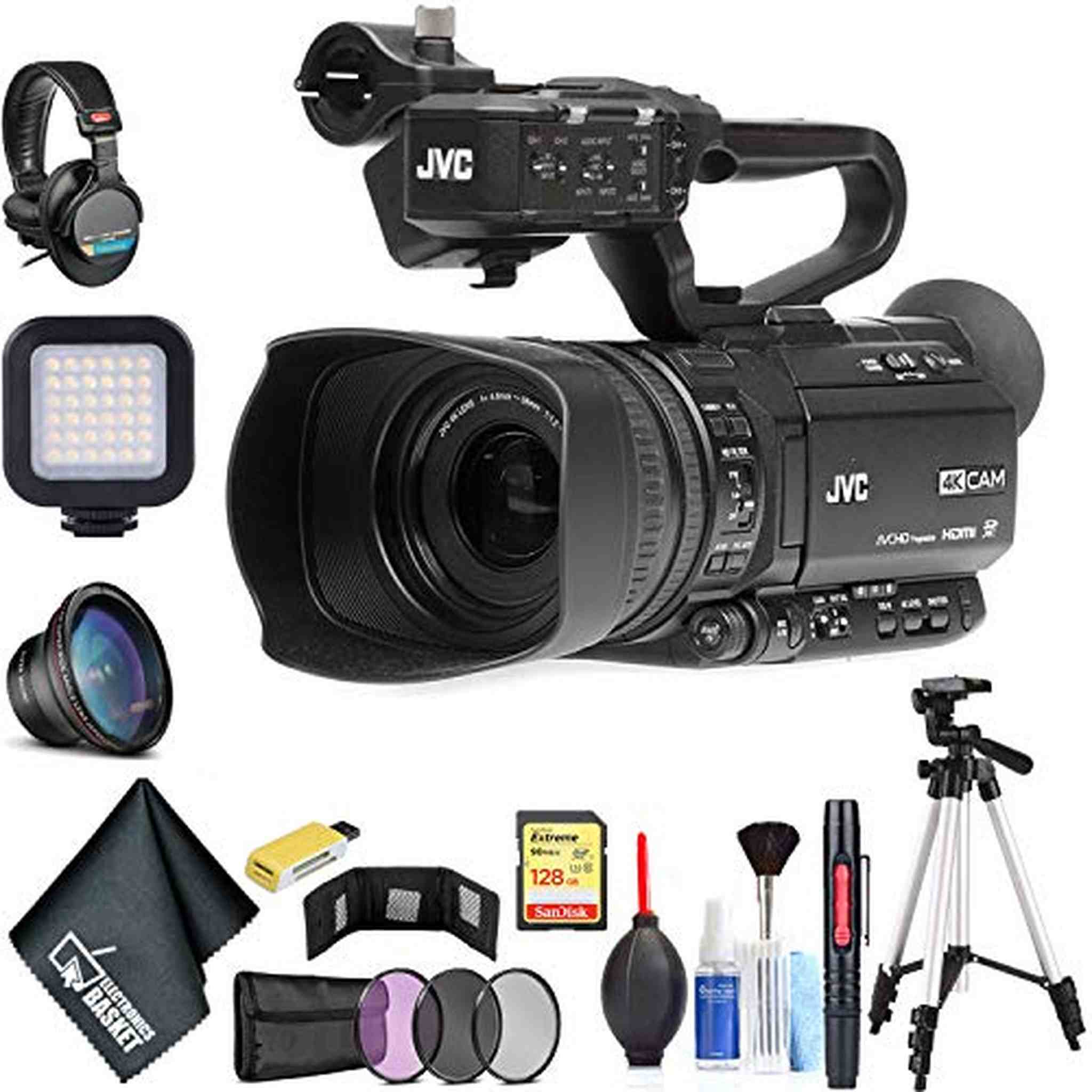 JVC GY-HM180 Ultra HD 4K Camcorder Pro Bundle JVC