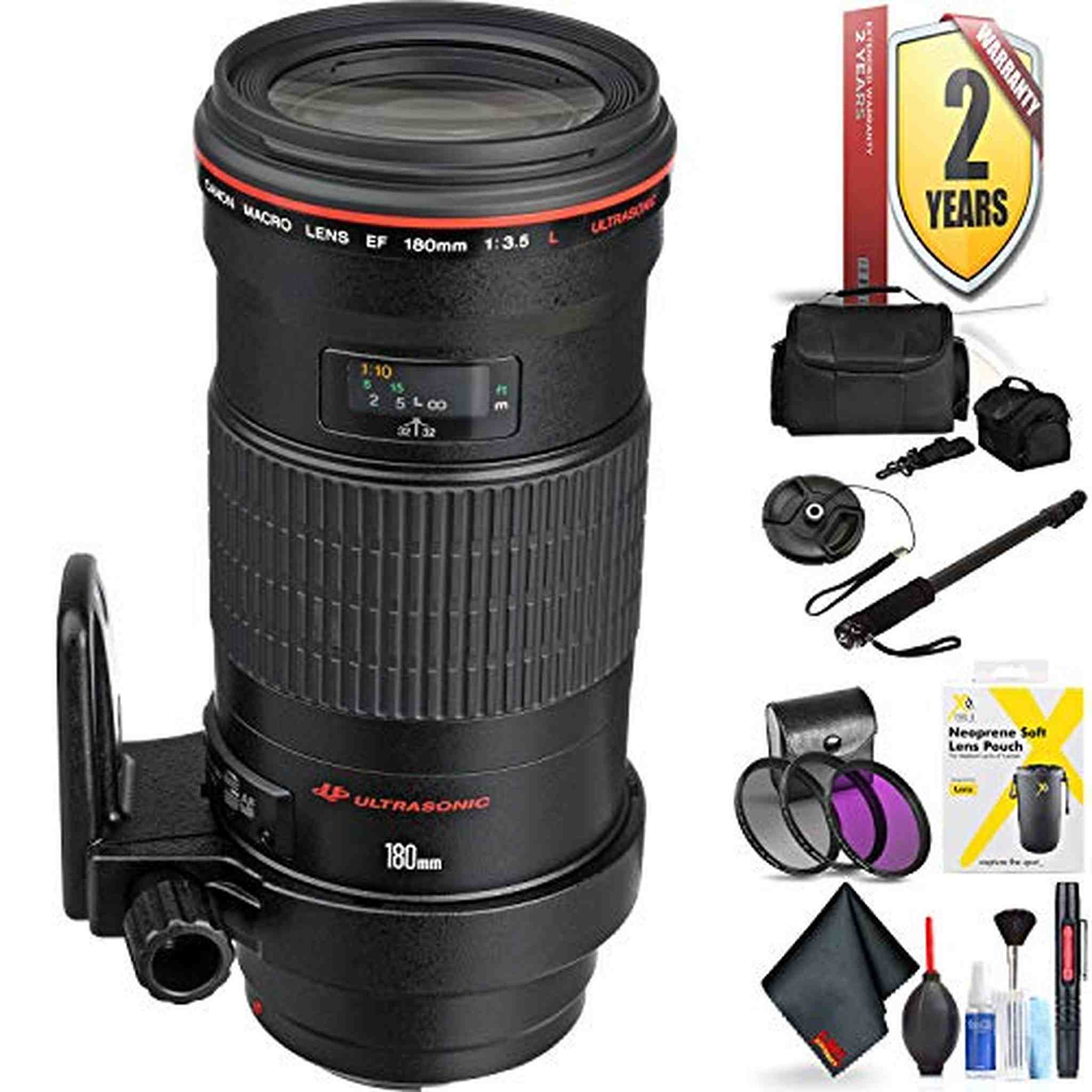 Canon EF 180mm F/3.5L Macro USM Lens for Canon 6D, 5D Mark IV, 5D Mark III, 5D Mark II, 6D Mark II, 5Dsr, 5Ds, 1Dx, 1Dx