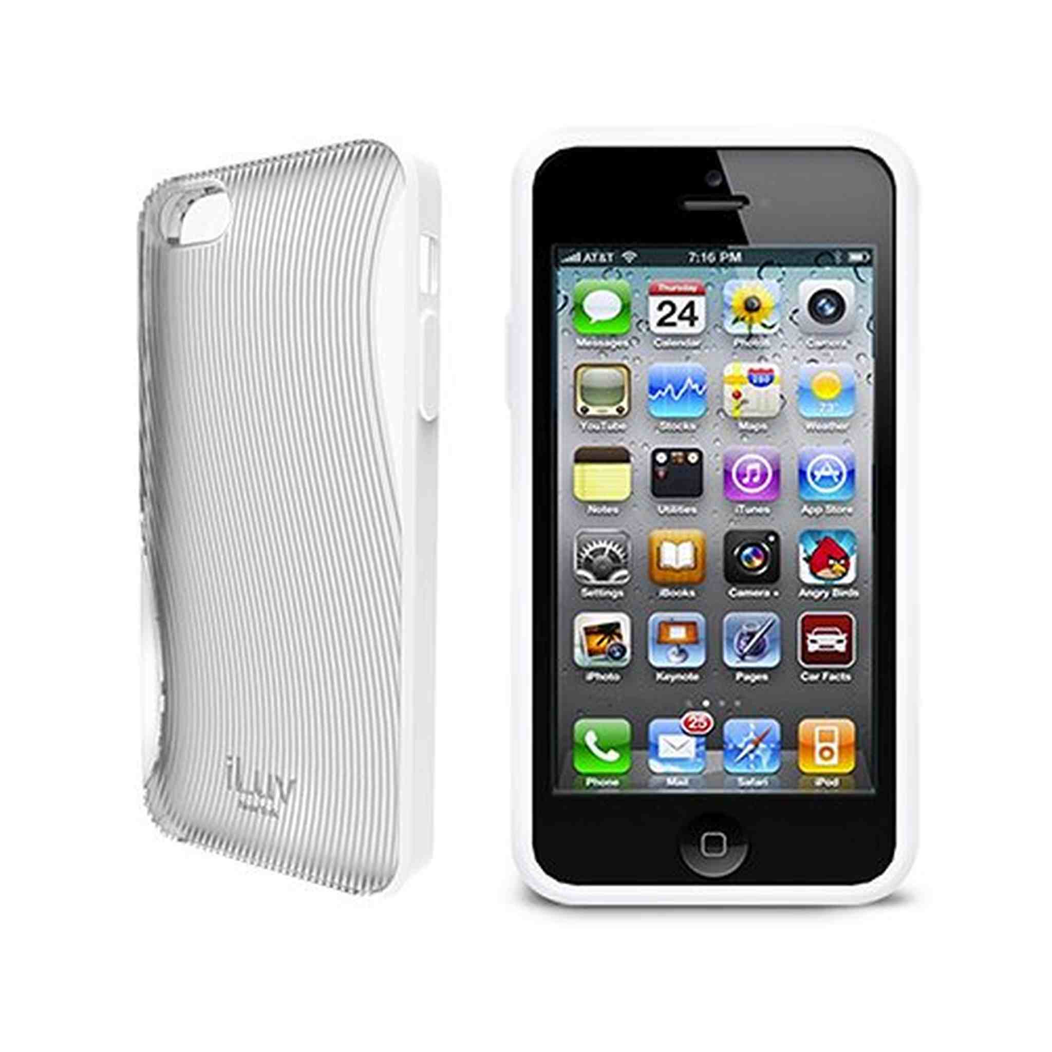 iLuv ICA7H328WHT Twain Two-Part Dual Protection Case for Apple iPhone 5 - 1 Pack - Retail Packaging - White iLuv