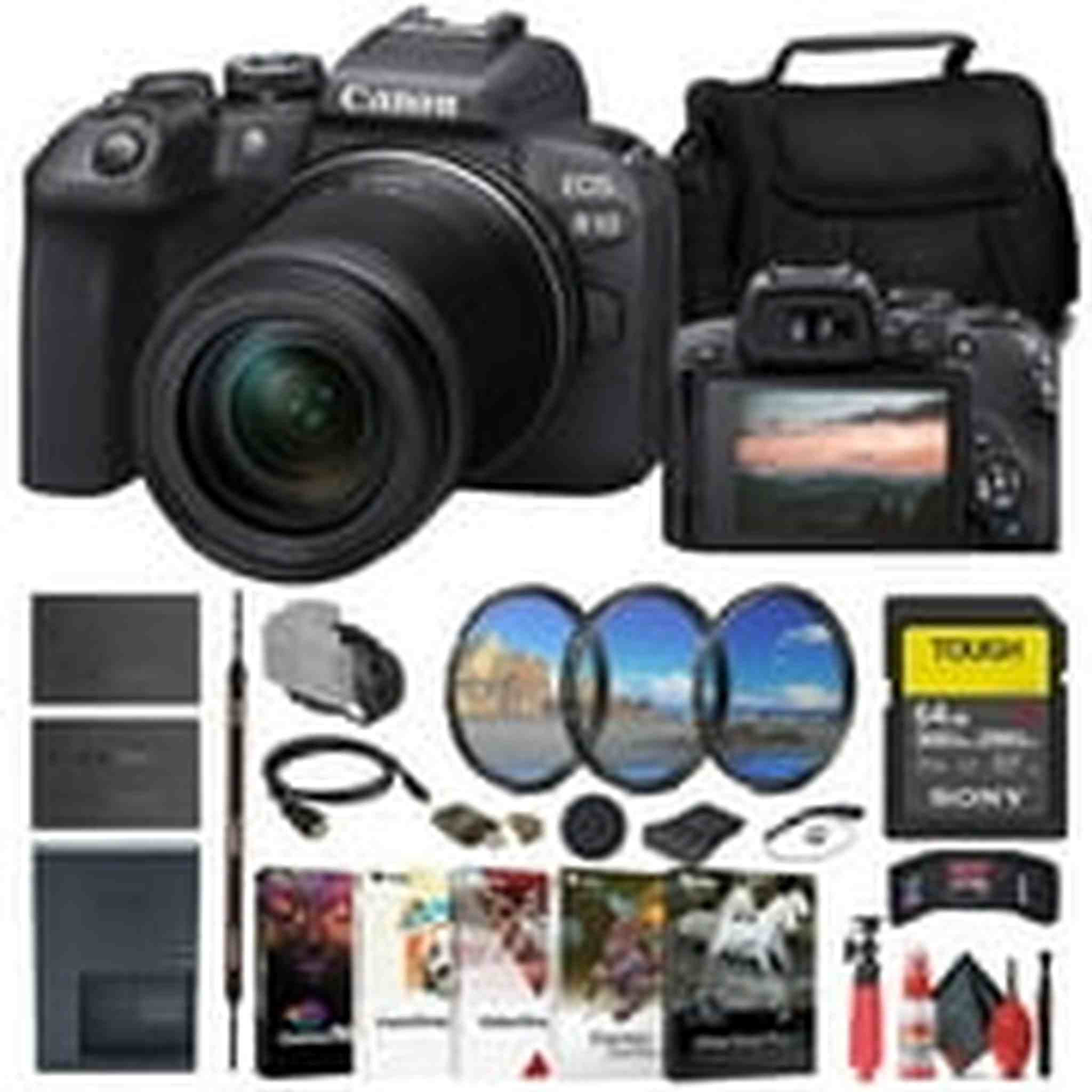 Canon EOS R10 Mirrorless Camera W/ 18-150mm Lens + 64GB SD Card + + More Canon