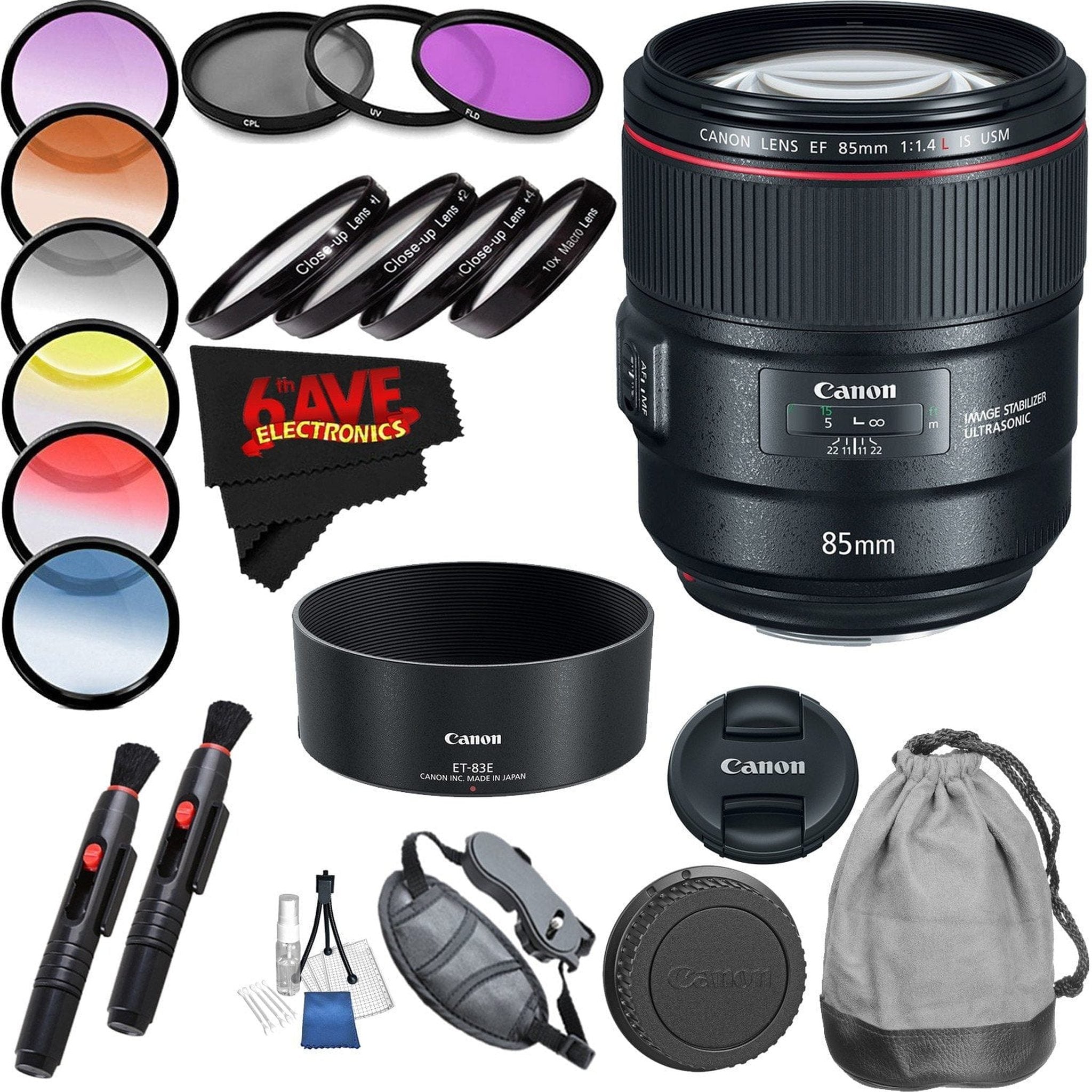 Canon EF 85mm f/1.4L is USM Lens International Version Professional Accessory Combo Canon