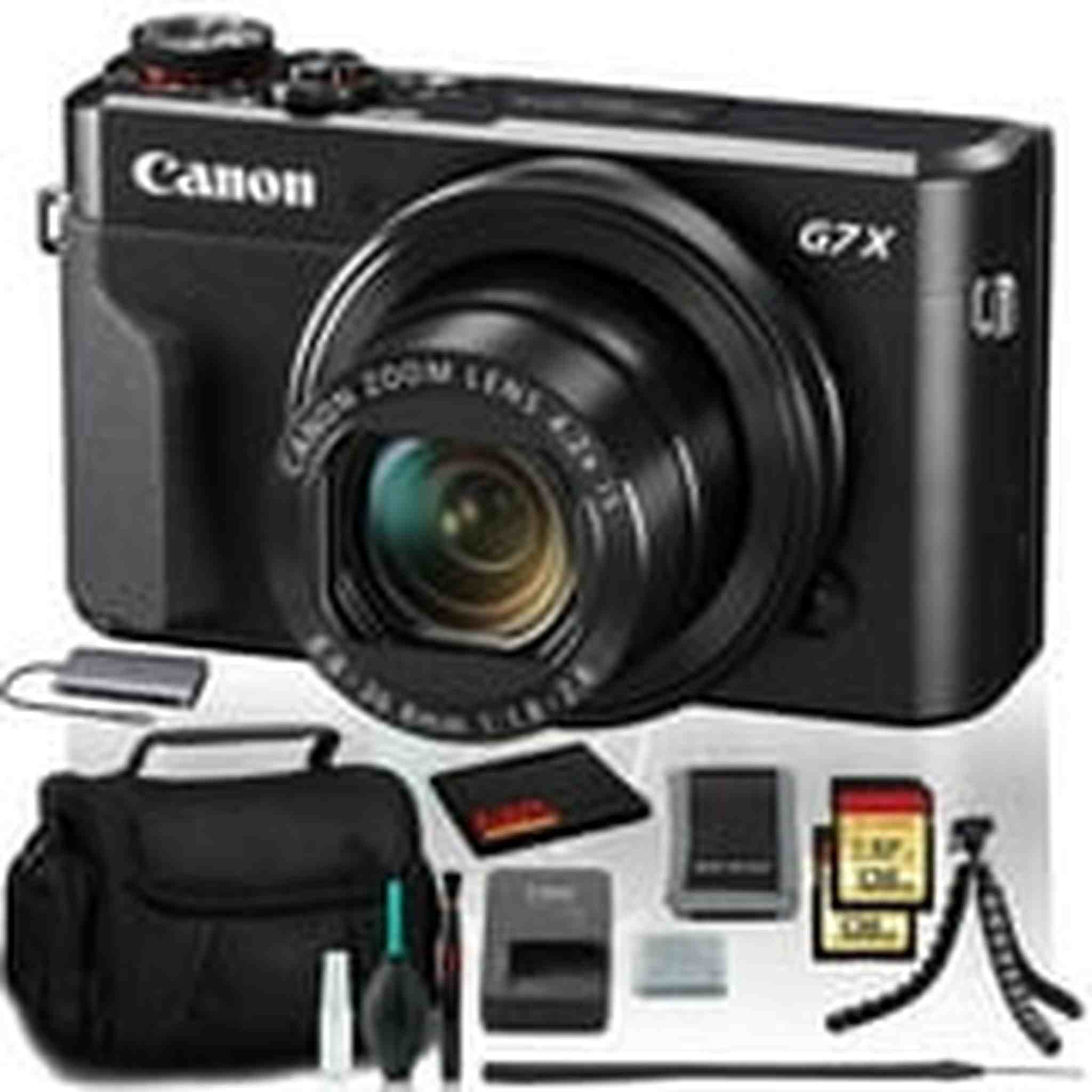 Canon PowerShot G7 X Mark II Digital Camera Intl Model with 2 128GB SD Cards Canon