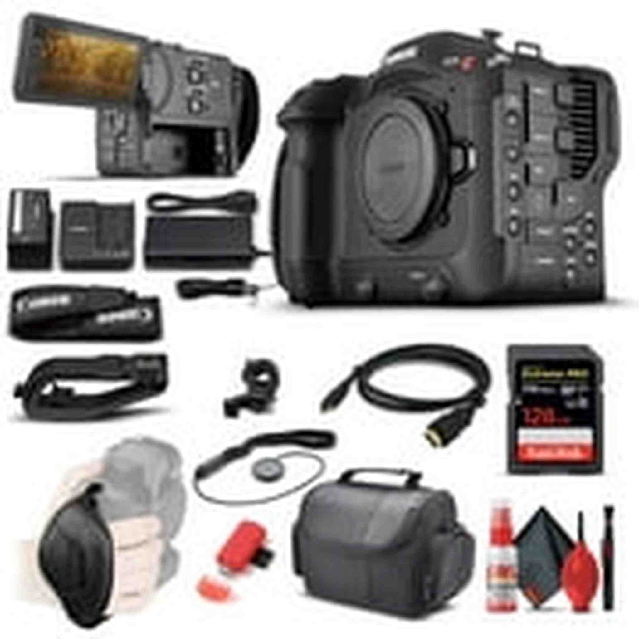 Canon EOS C70 Cinema Camera 4507C002 + 128GB Card + Case Starter Bundle Canon