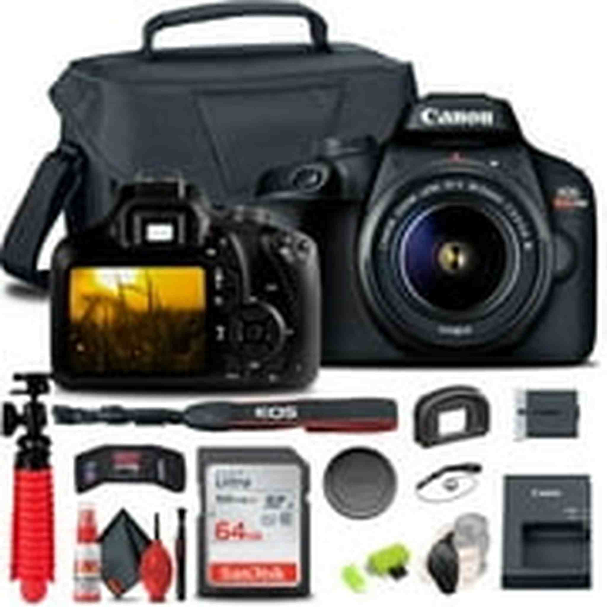 Canon EOS Rebel T100 / 4000D DSLR Camera with 18-55mm Lens Starter Bundle Canon