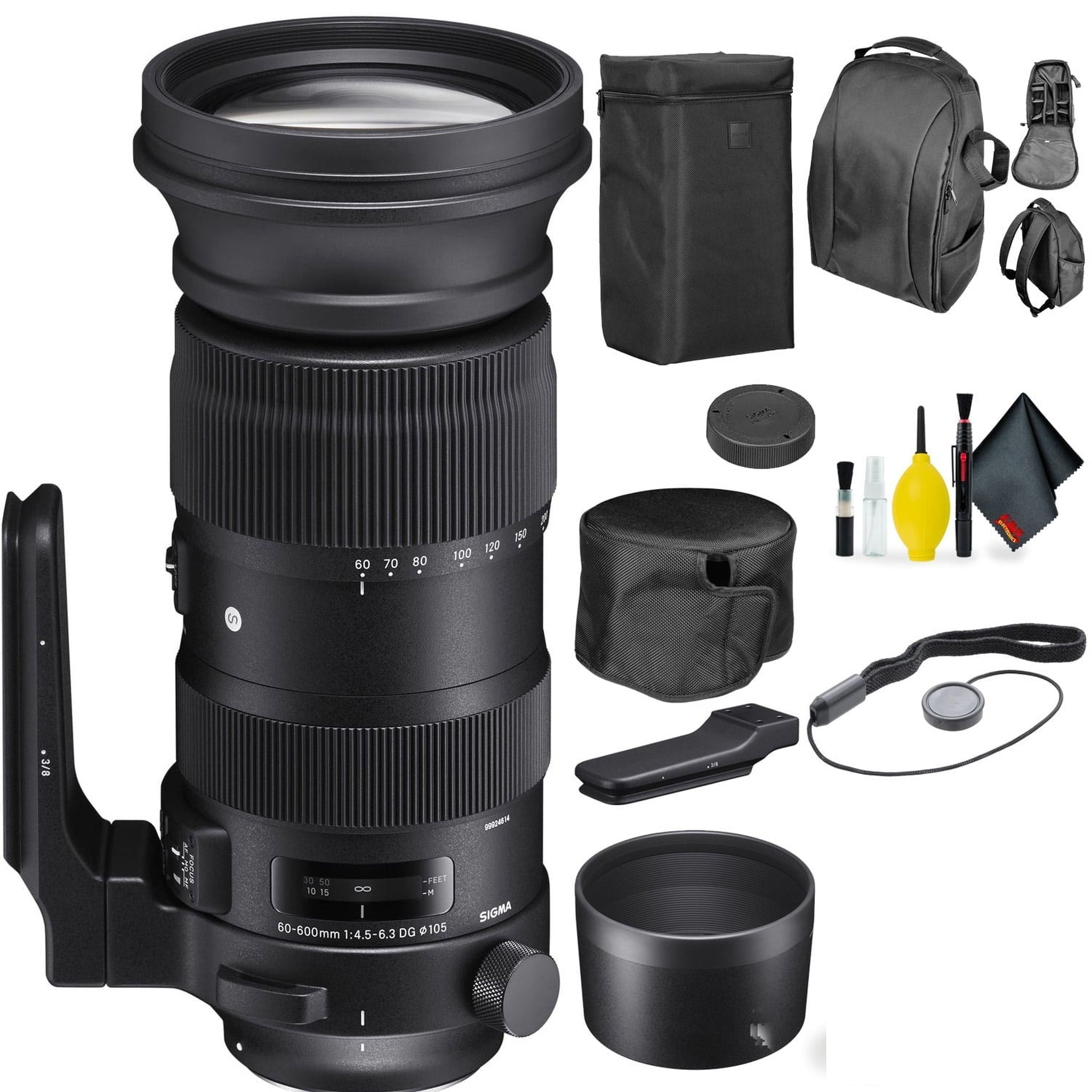 Sigma 60-600mm f/4.5-6.3 DG OS HSM Sports Lens for Nikon F + Deluxe Lens Cleaning Kit Sigma