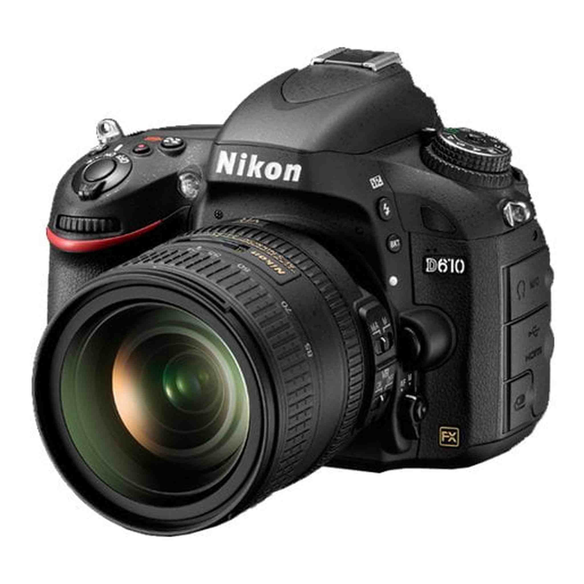 Nikon D610 DSLR Camera 1540 Advanced Bundle W/ Bag, Extra Battery, LED Light, Mic, and More - International Model Nikon