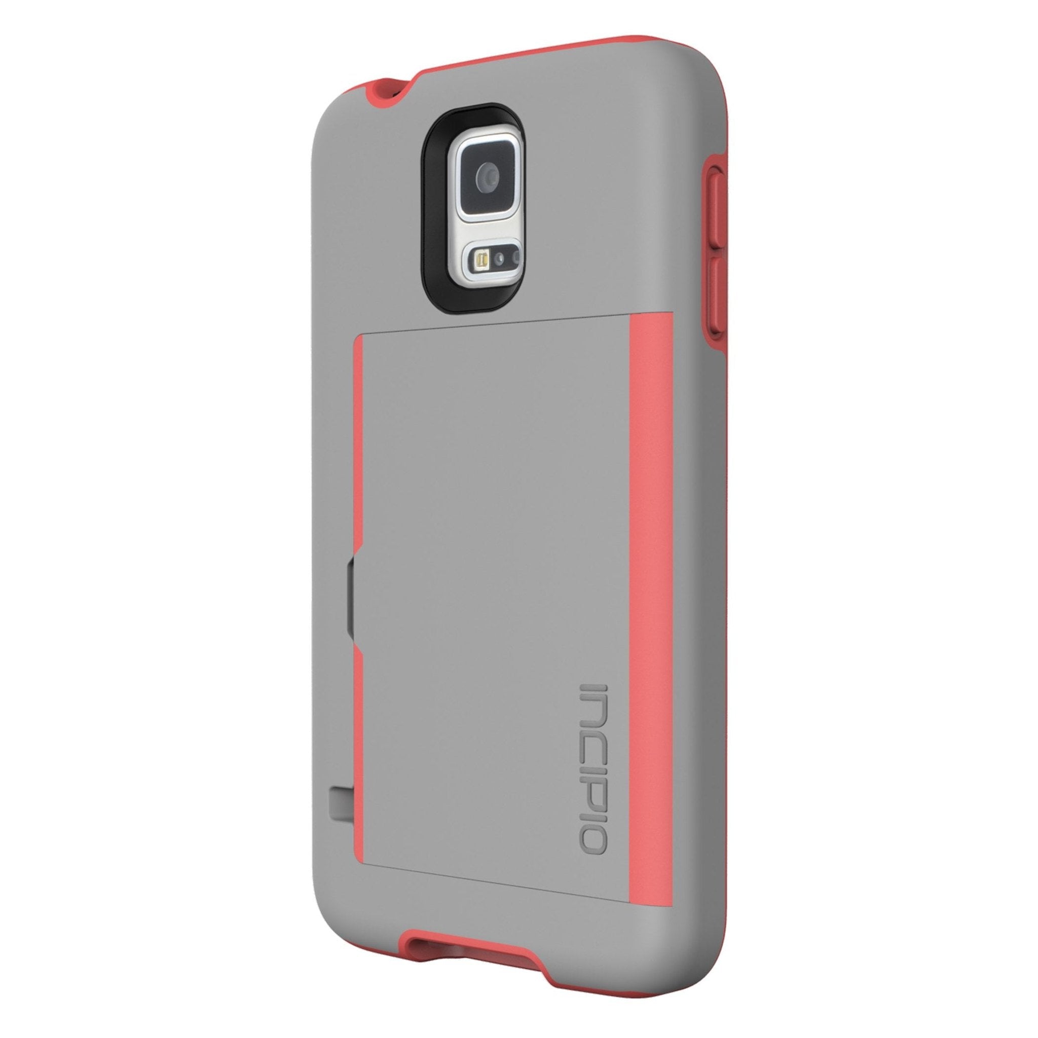 Incipio Stowaway for Samsung Galaxy S5 - Gray/Neon Orange Incipio