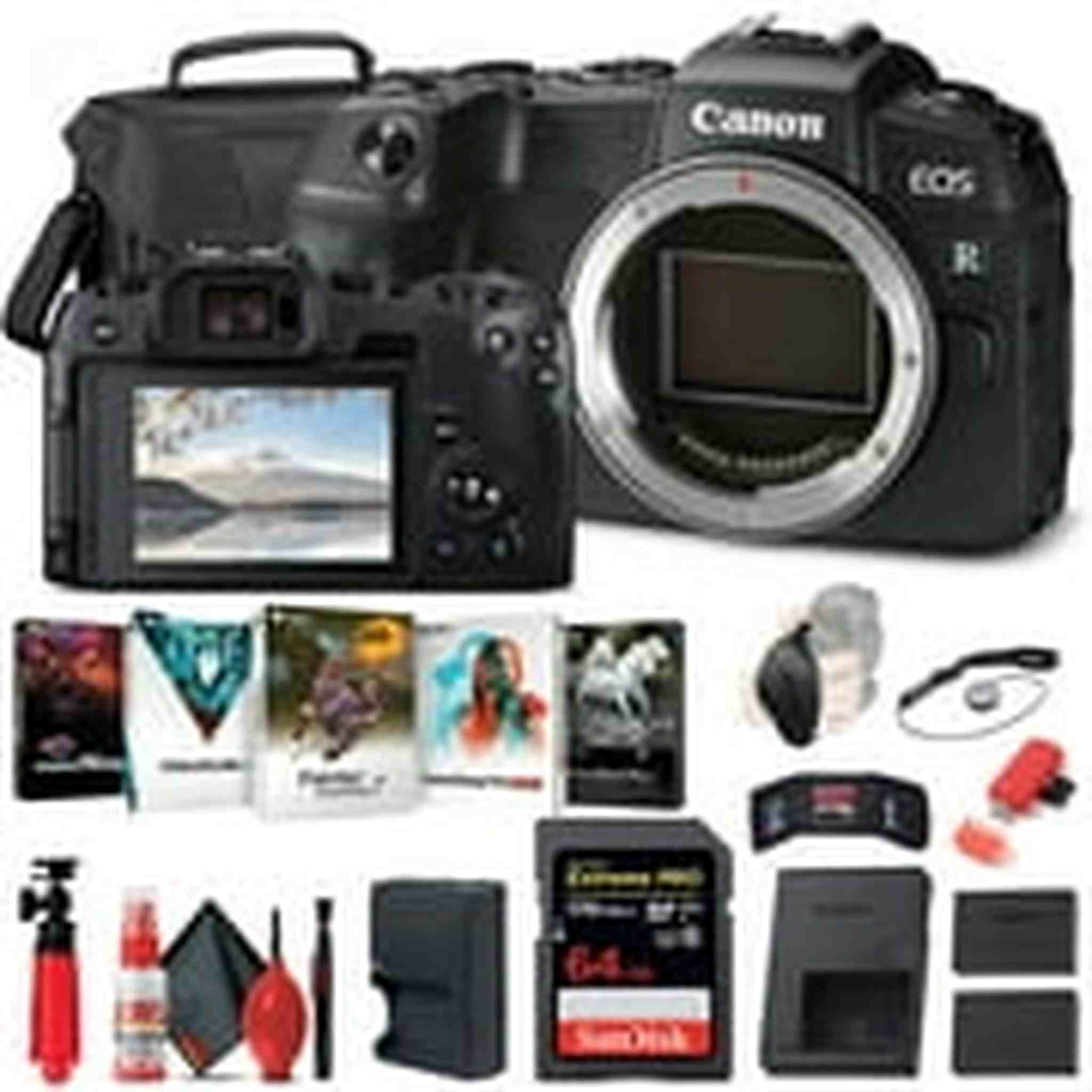 Canon EOS RP Mirrorless Digital Camera Body Only 3380C002 + 64GB Memory Card Starter Bundle Canon