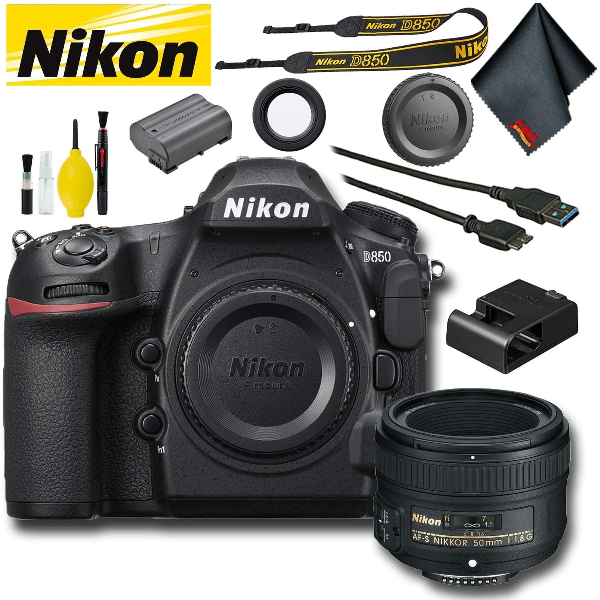 Nikon D850 DSLR Camera International Model Basic Bundle Nikon