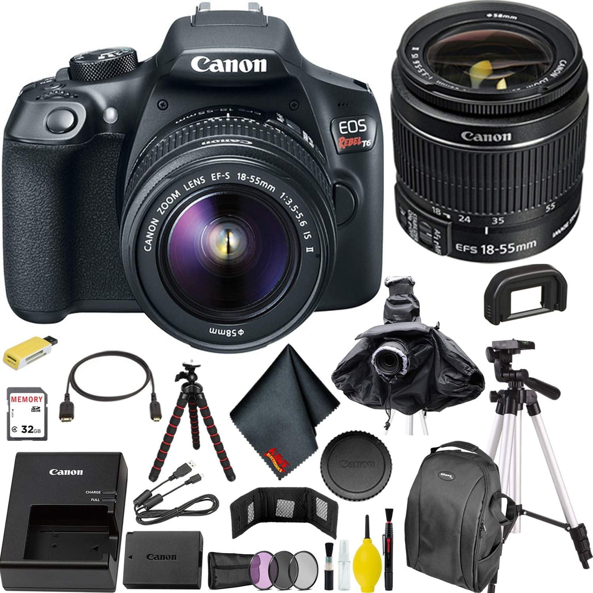 Canon EOS Rebel T6 DSLR Camera with 18-55mm Lens On-The-Go Kit Canon