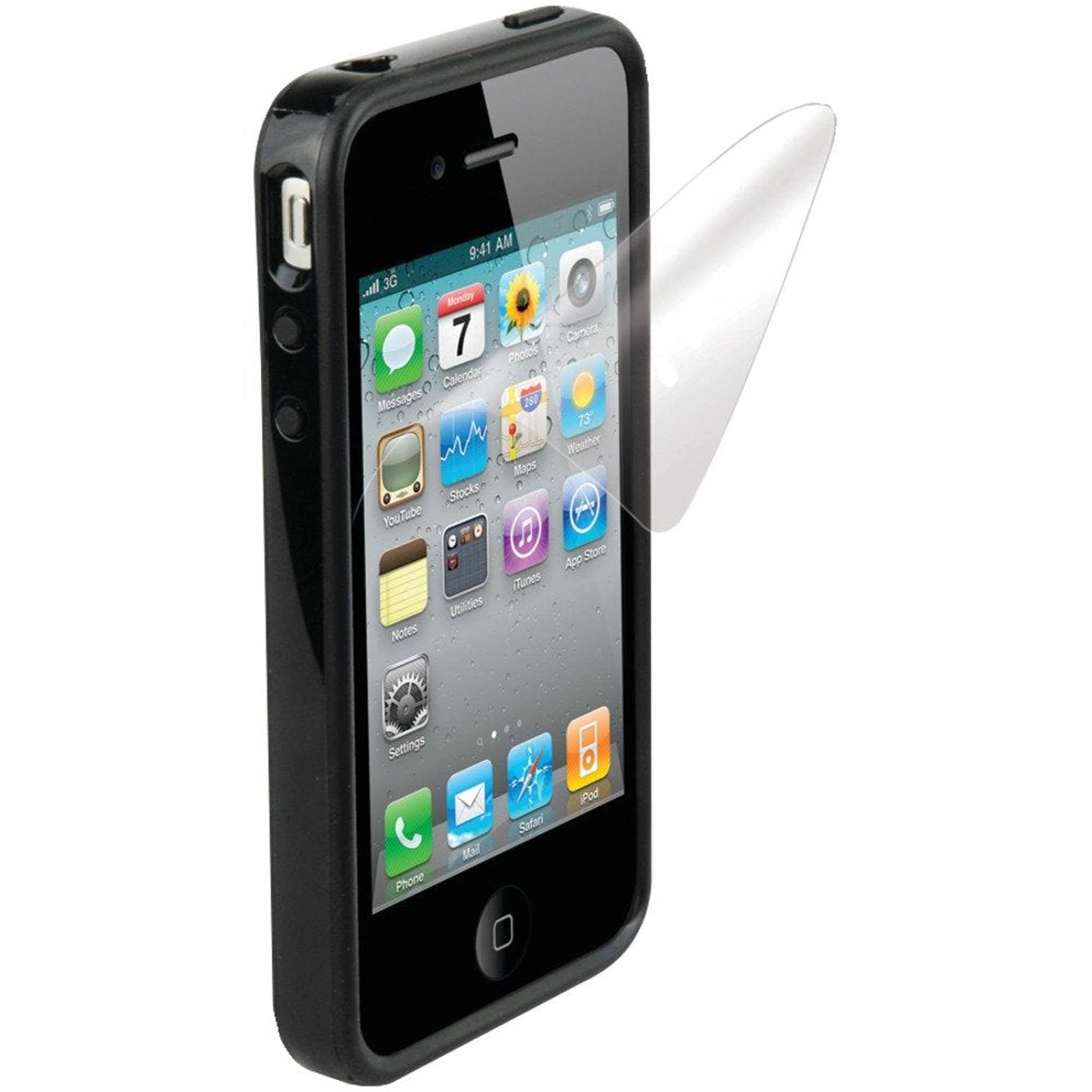 Scosche IP4EBKV Polycarbonate & rubber edge case for iPhone 4 Black / Black Scosche