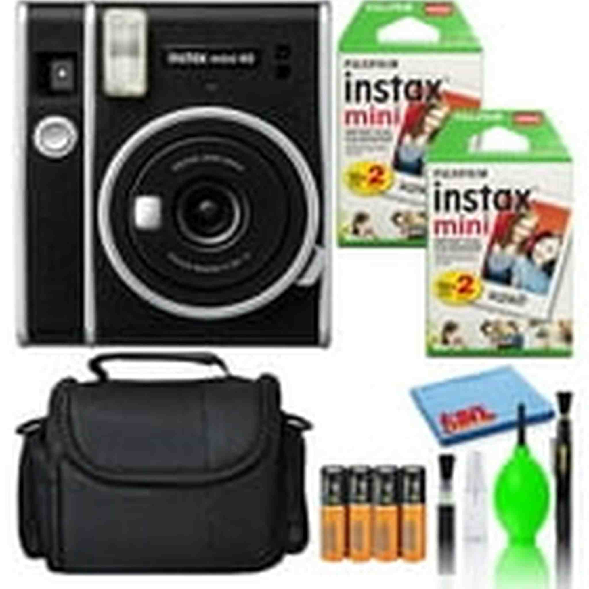 Fujifilm Instax Mini 40 Instant Film Camera with 40-Films + Bag + 4-Batteries Fujifilm