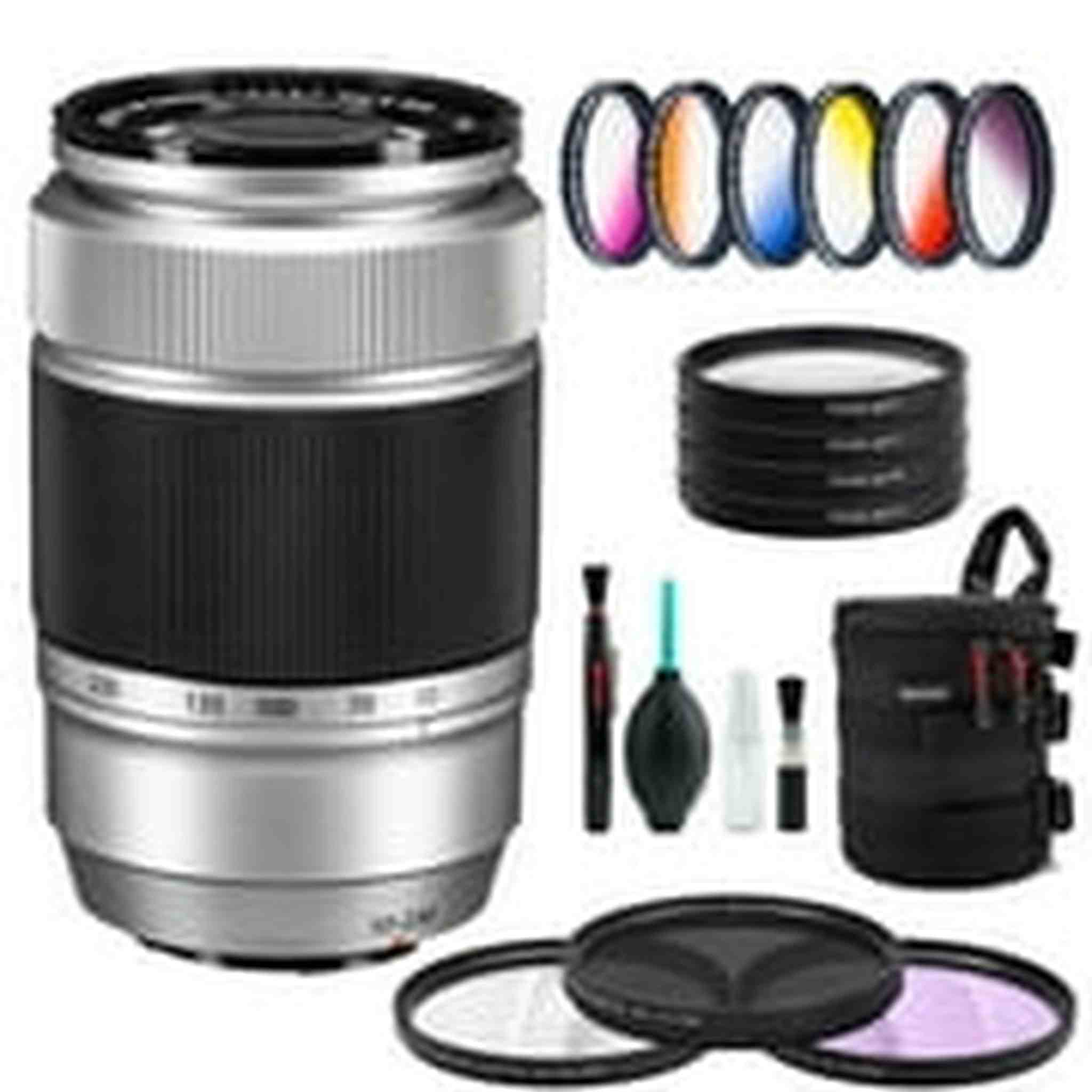 Fujifilm XC 50-230mm f/4.5-6.7 OIS II Lens Silver + Advanced Accessory Kit Fujifilm