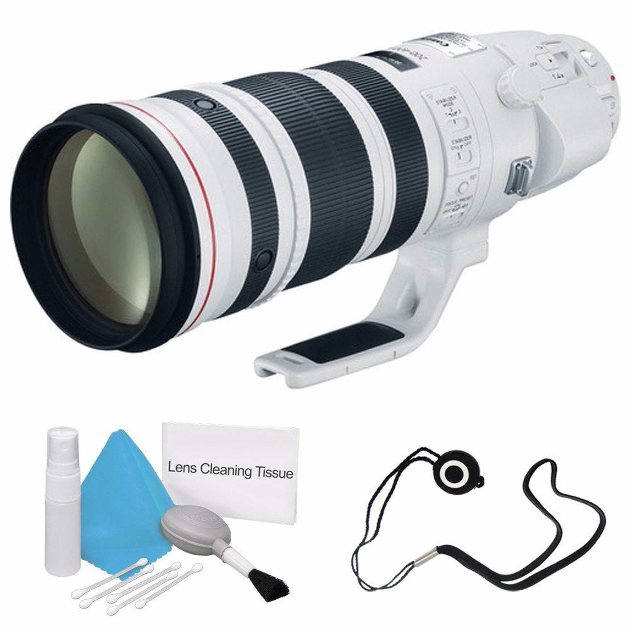 Canon EF 200-400mm f/4L is USM Lens International Model + Deluxe Cleaning Kit + Lens Cap Keeper Bundle Canon