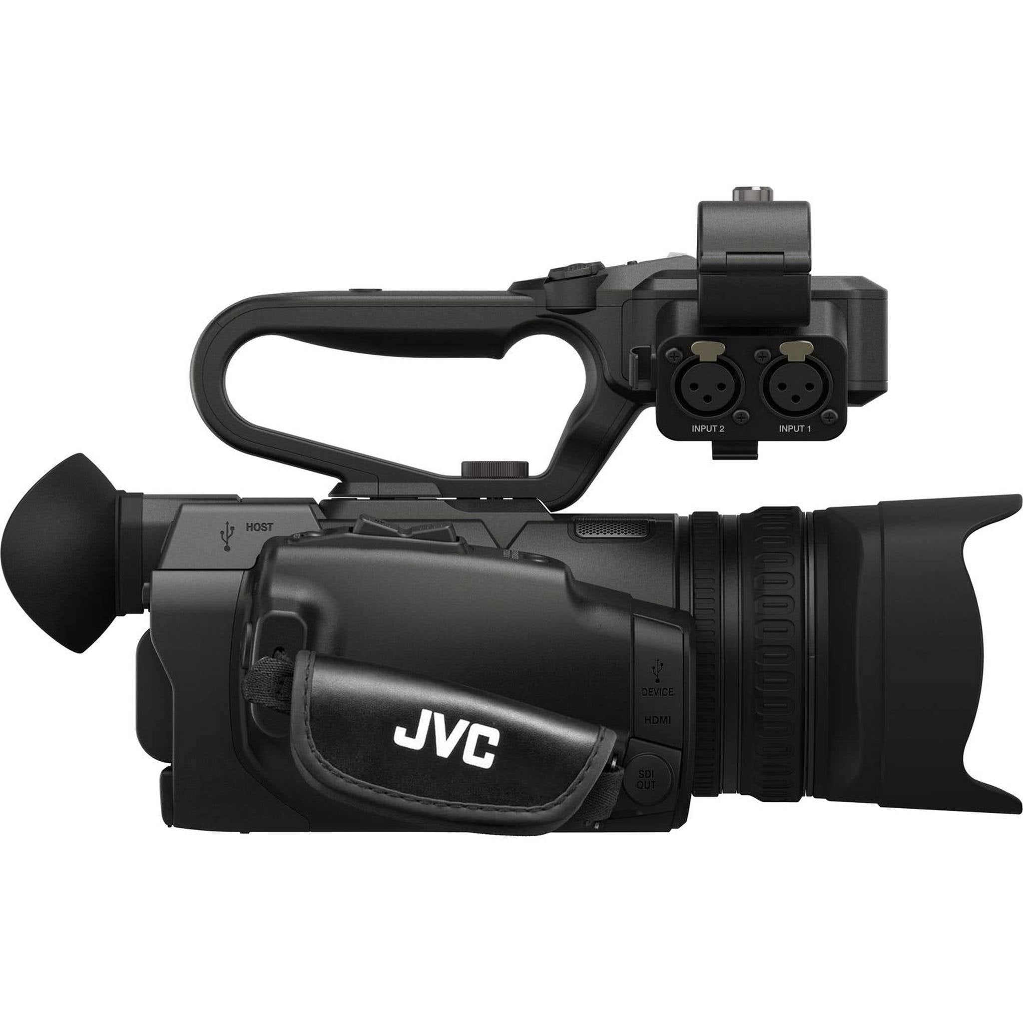 JVC GY-HM250 UHD 4K Streaming Camcorder with Built-in Lower-Thirds Graphics Camera Only Bundle Kit JVC