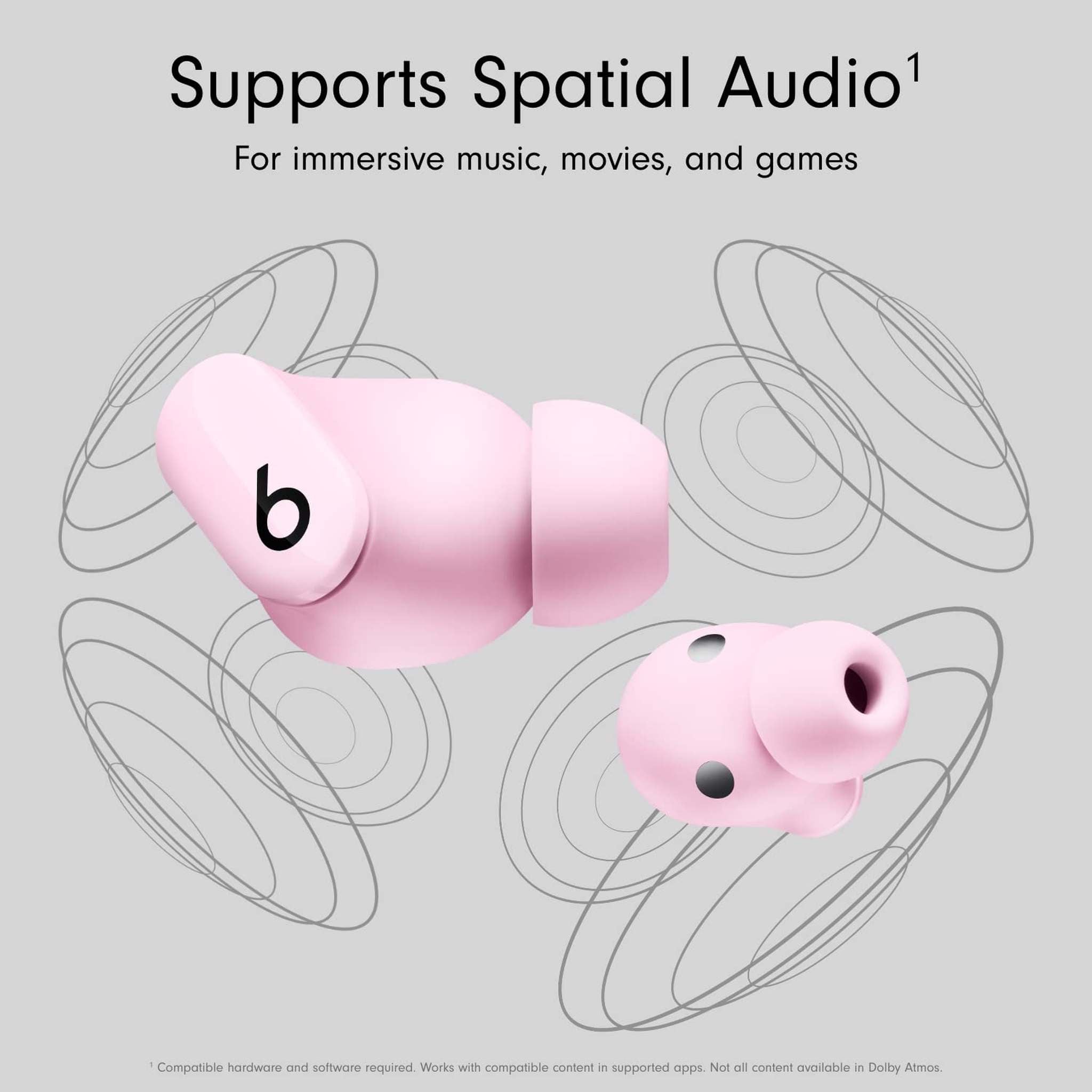 Beats Studio Buds - True Wireless Noise Cancelling Earbuds - Compatible with Apple & Android, Built-in Microphone, IPX4 Rating, Sweat Resistant Earphones, Class 1 Bluetooth Headphones - Pink Beats