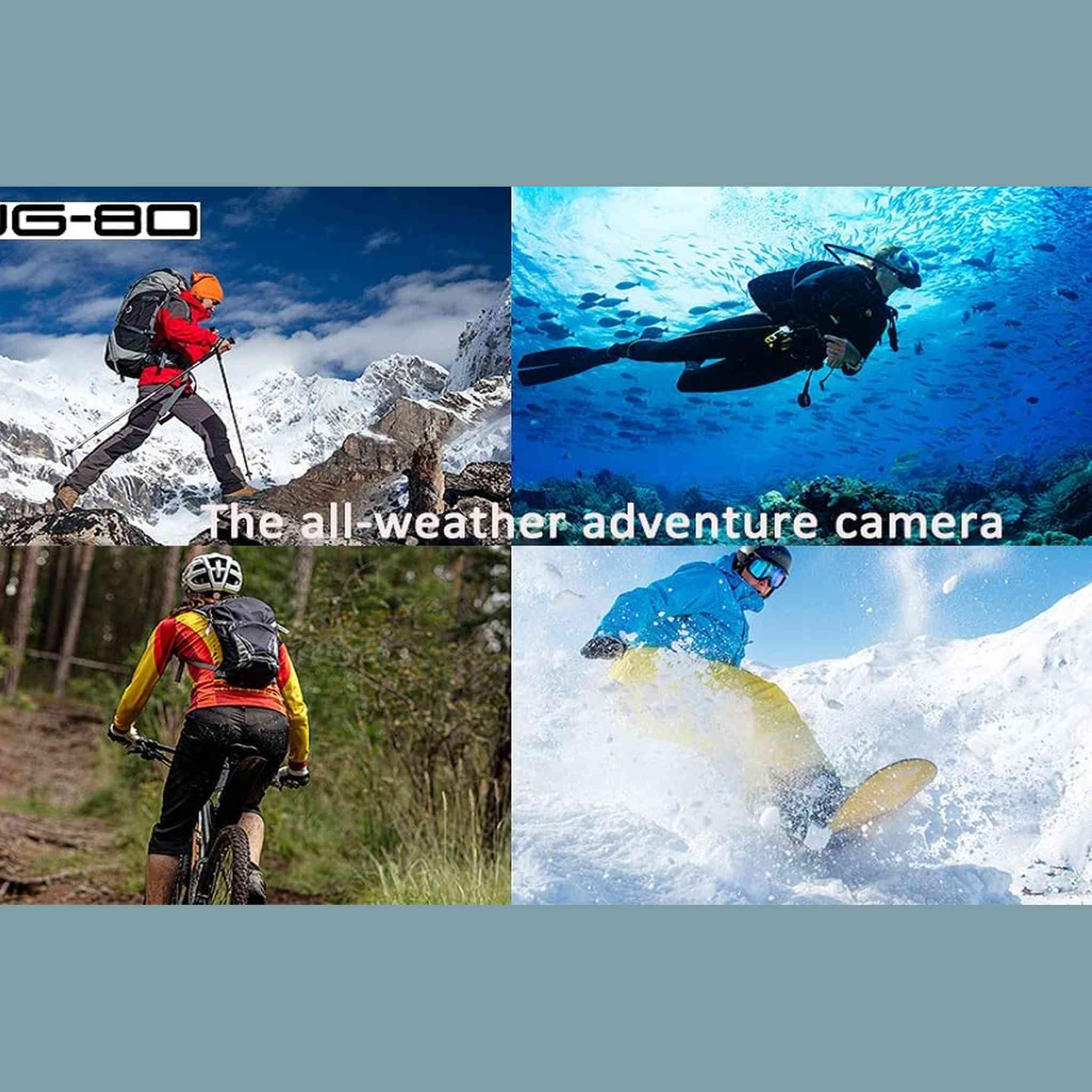 Ricoh WG-80 Orange Waterproof Digital Camera Shockproof Freezeproof Crushproof Ricoh