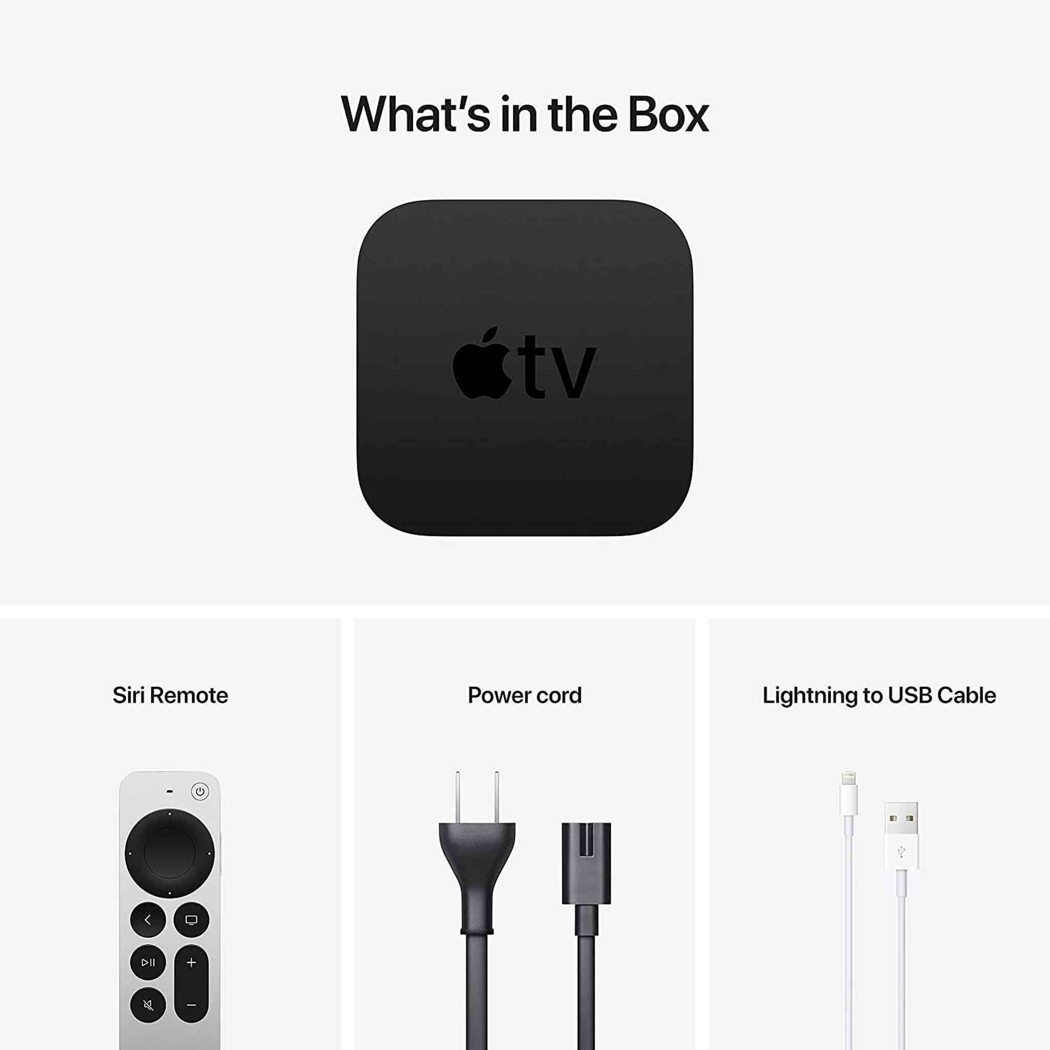 Apple TV HD 32GB Streamer (MHY93LL/A, 2021) Bundle with Wall Mount + Cables