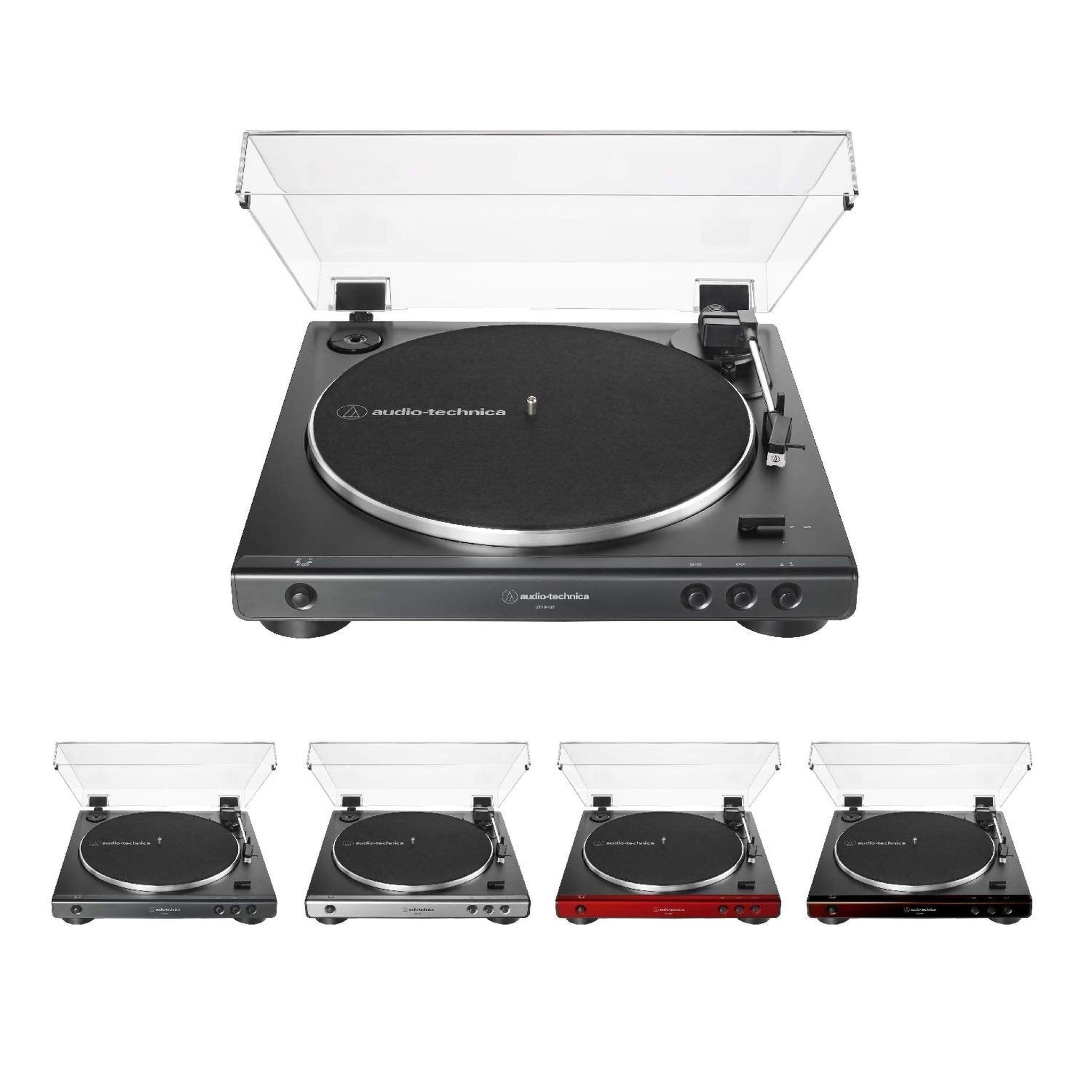 Audio-Technica AT-LP60X-BK Fully Automatic Belt-Drive Stereo Turntable, Black, Hi-Fi, 2 Speed, Dust Cover, Anti-Resonance, Die-Cast Aluminum Platter Audio-Technica