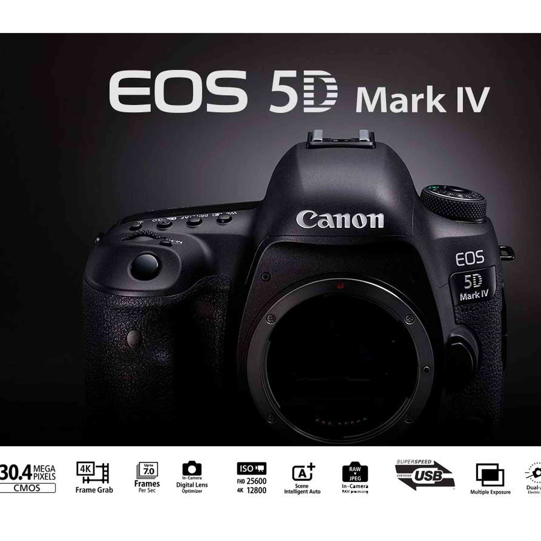 Canon EOS 5D Mark IV DSLR Camera with 70-200mm f/2.8L Lens International Version Bundle Canon