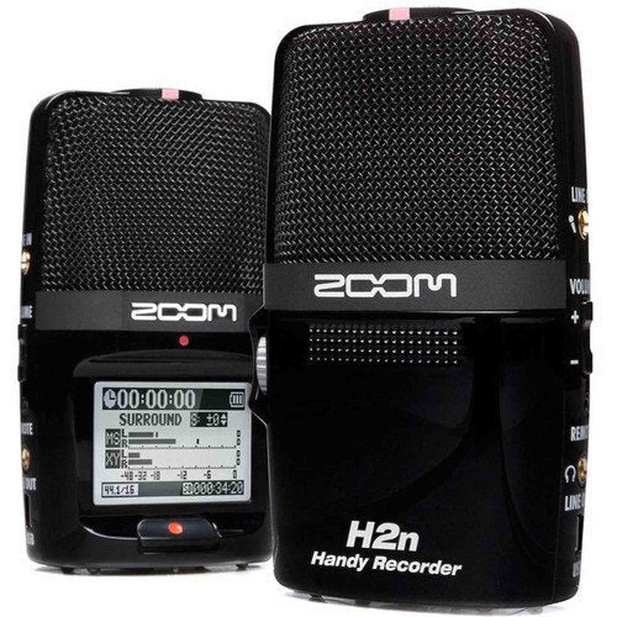 Zoom H2n Stereo/Surround-Sound Portable Recorder, 5 Built-In Microphones, X/Y, Mid-Side, Surround Sound, Ambisonics Mode, Records to SD Card, For Recording Music, Audio for Video, and Interviews Zoom