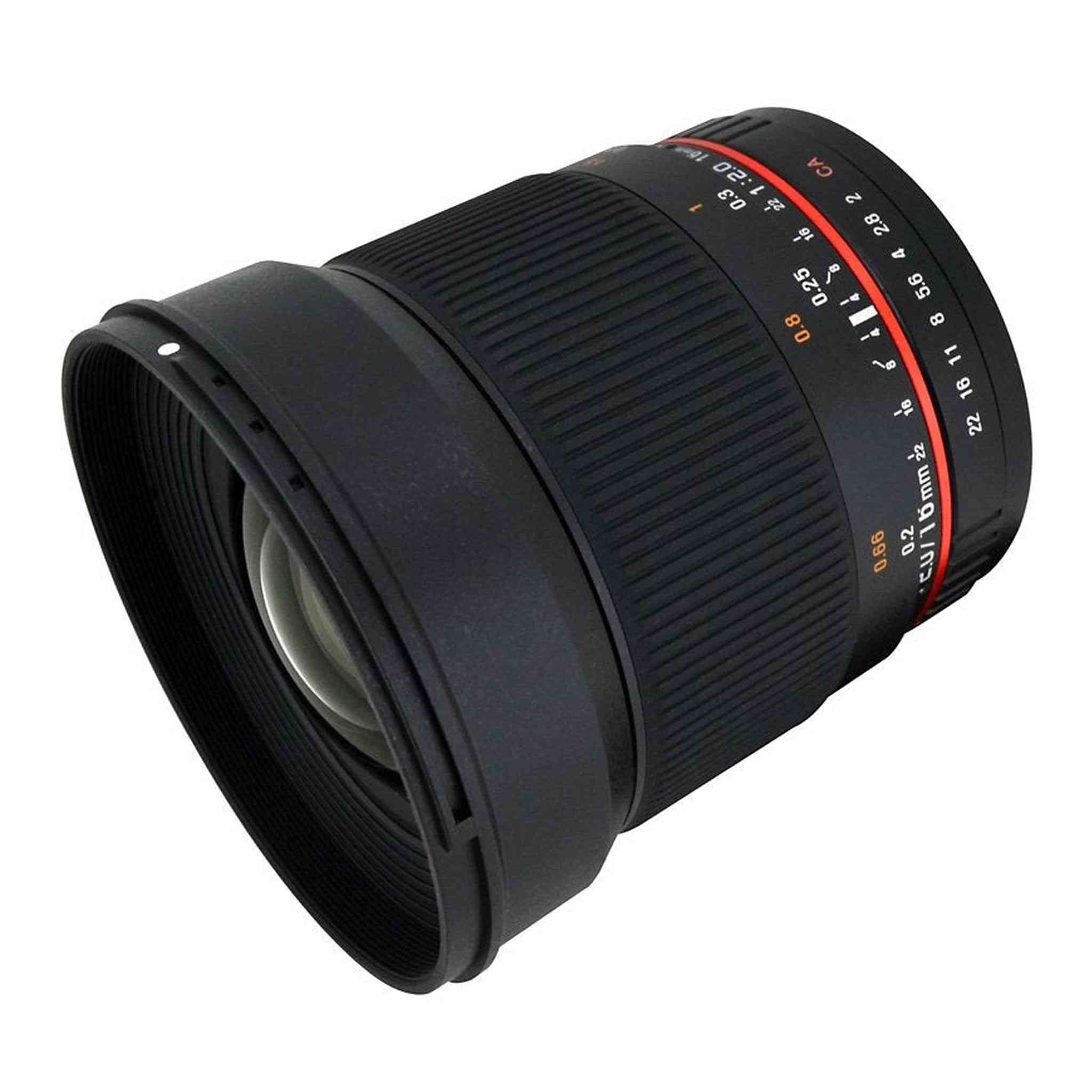 Rokinon 16M-FX 16mm f/2.0 Aspherical Wide Fixed Angle Lens for Fuji X Rokinon