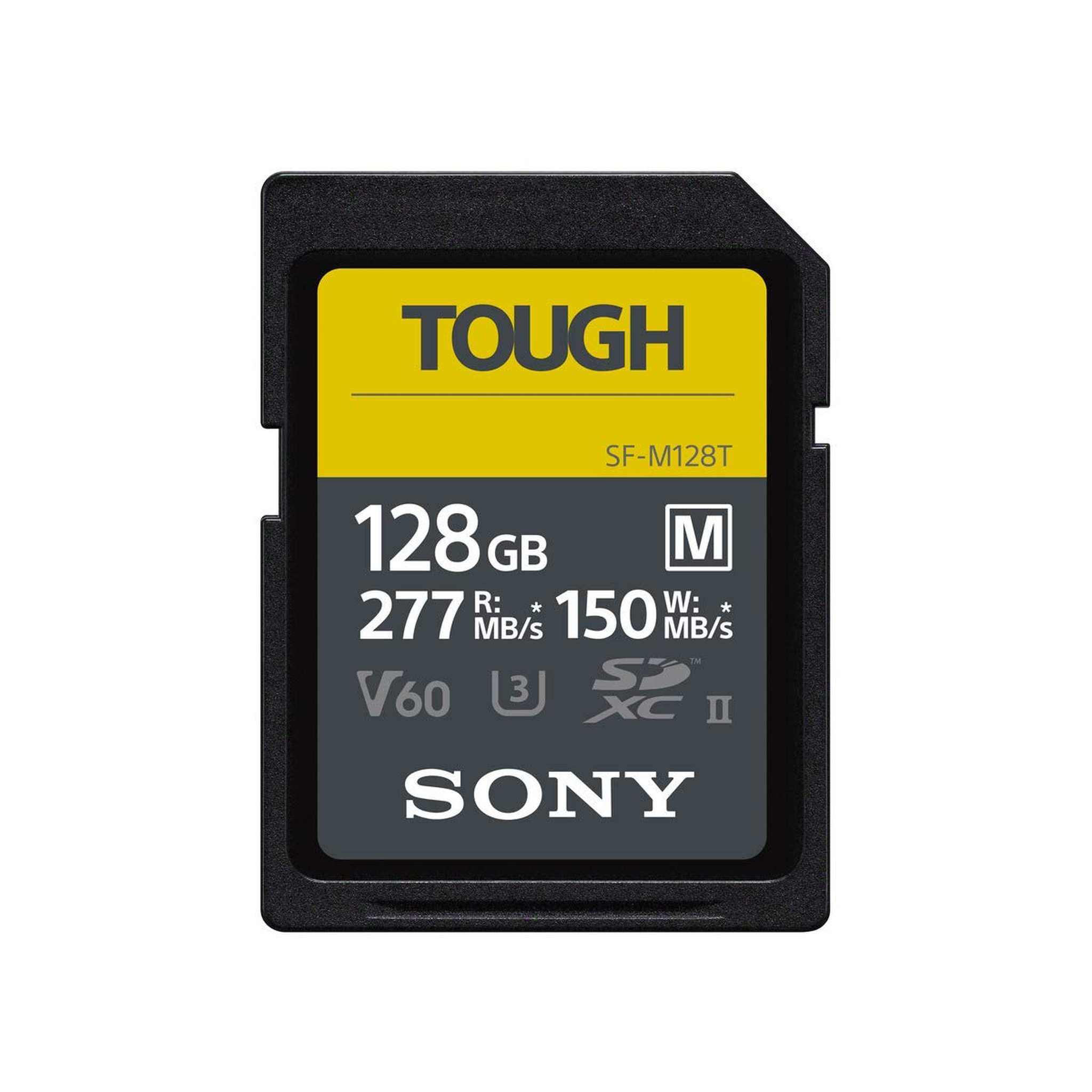 Sony TOUGH-M series SDXC UHS-II Card 128GB, V60, CL10, U3, Max R277MB/S, W150MB/S SF-M128T/T1 Sony