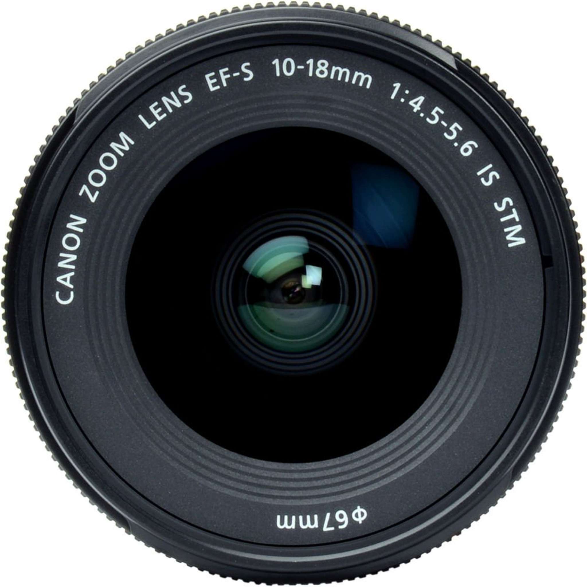 Canon EF-S 10-18mm f.4.5-5.6 is STM Lens International Model + 4.5 inch Vivitar Premium Lens Case + Cleaning Kit Canon