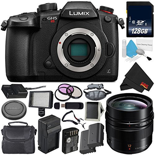 Panasonic Lumix DC-GH5S Mirrorless Micro Four Thirds Digital Camera International Version + Panasonic Leica DG Summilux Panasonic