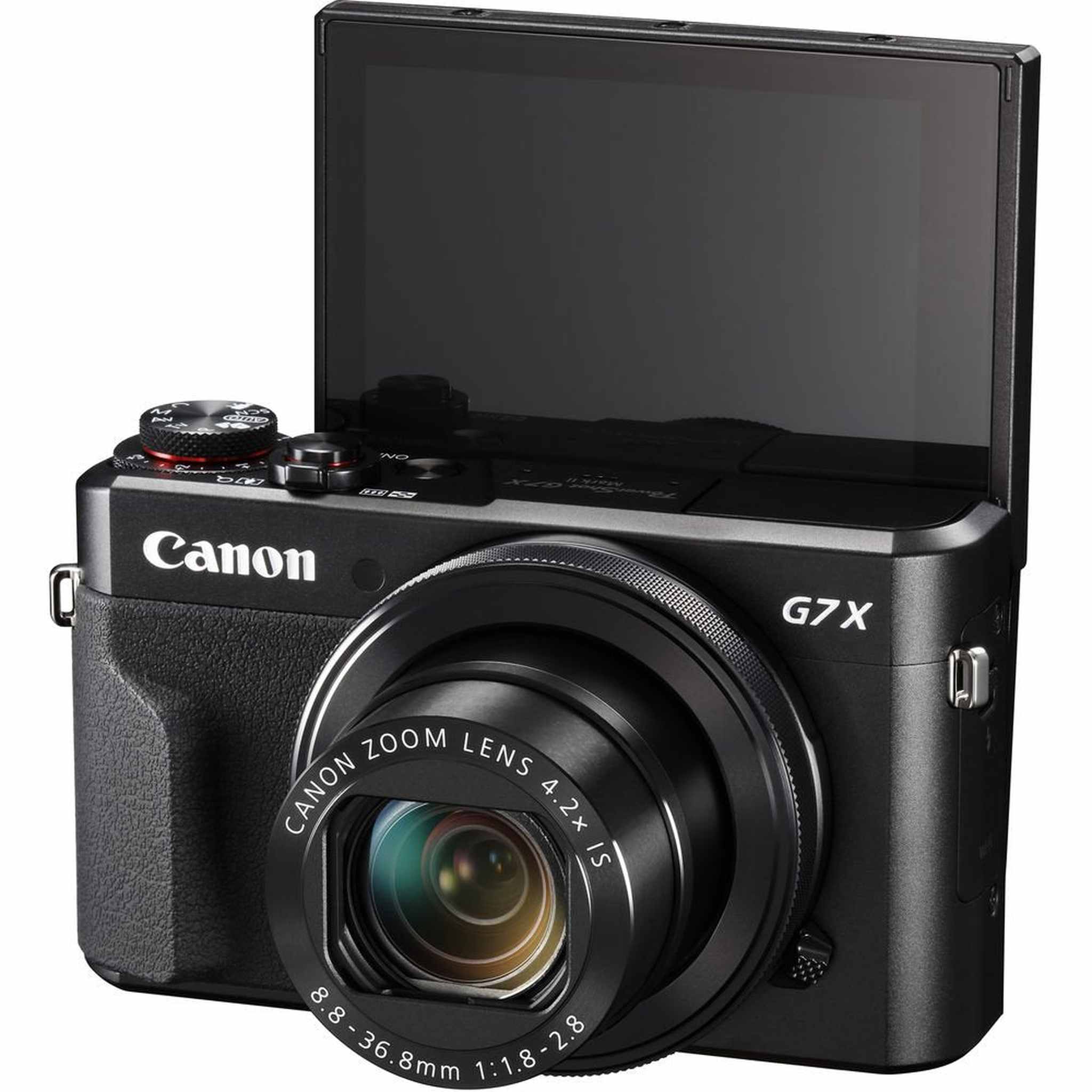 Canon PowerShot G7 X Mark II Point and Shoot Digital Camera + Extra Battery + Digital Flash + Camera Case + 64GB Class 1 Card Professional Bundle Canon