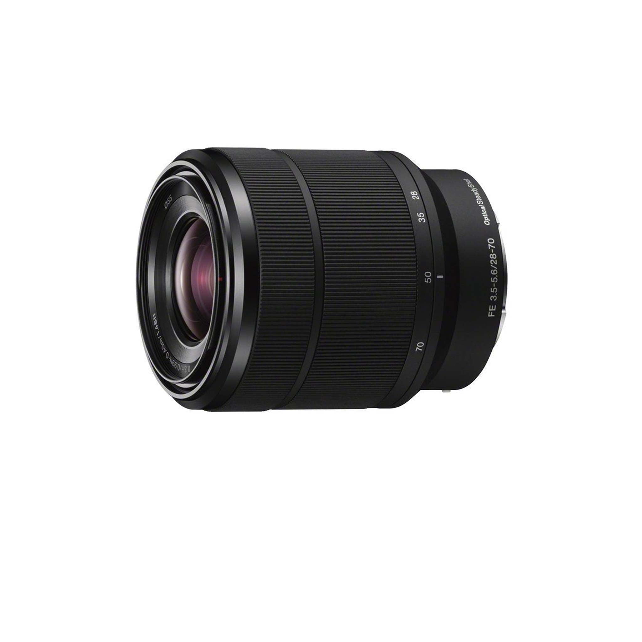 Sony - 28 mm to 70 mm - f/3.5 - 5.6 - Zoom Lens for Sony E - Designed for Camera - 55 mm Attachment - 0.19x Magnification - 2.5x Optical Zoom - Optical IS - 2.9Diameter Sony