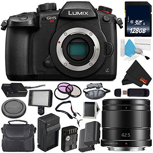 Panasonic Lumix DC-GH5S Mirrorless Micro Four Thirds Digital Camera International Version + Panasonic Lumix G 42.5mm Len Panasonic