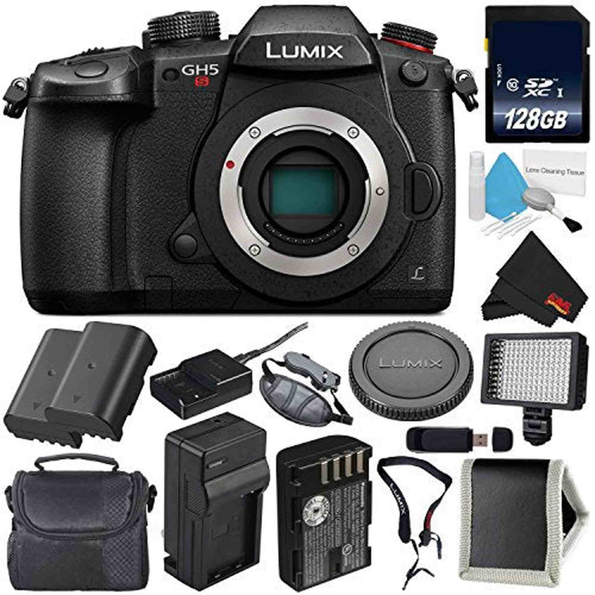 Panasonic Lumix DC-GH5S Mirrorless Micro Four Thirds Digital Camera International Version + Battery for Panasonic DMW-BL Panasonic