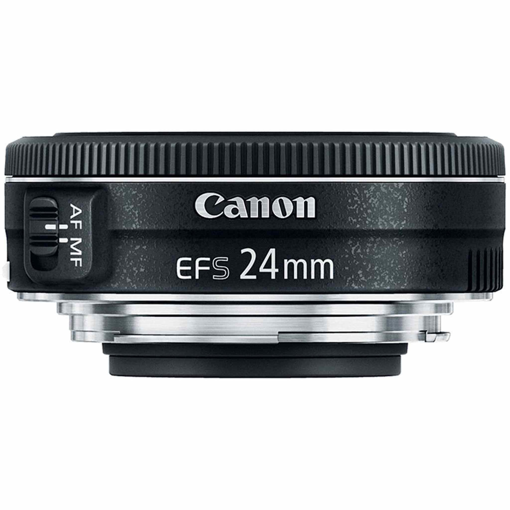 Canon EF-S 24MM F2.8 STM Camera Lens International Model + 3 Pcs Filter Kit + Cleaning Kit Canon