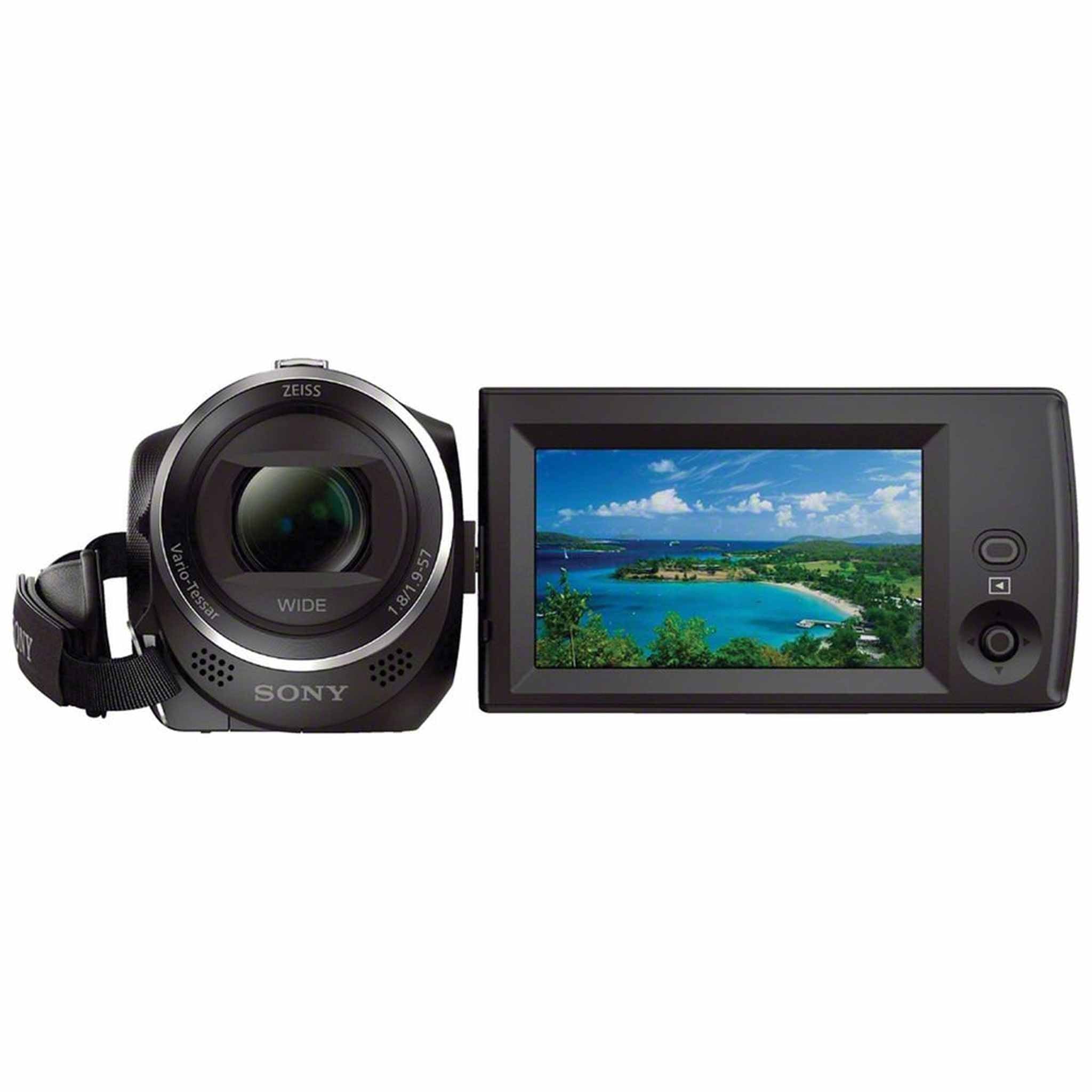 Sony HDR-CX405 Hd Camcorder Black + Sony 128Gb Uhs-I Microsdxc Memory Card + Sony Mdr-7506 Headphone Year Warranty Sony