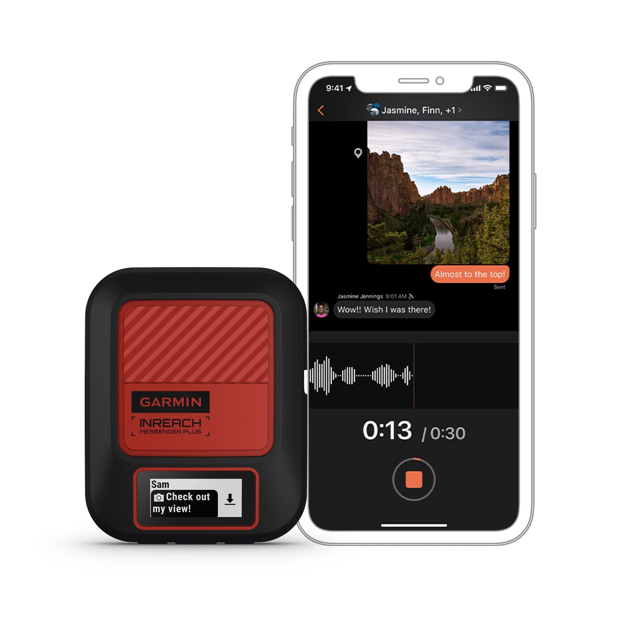 Garmin inReach® Messenger Plus, SOS Satellite Communicator with Photo, Text & Voice Messaging Without Cell Service, Long Battery Life, Durable, Temperature-Resistant, Water-Resistant IPX7 Design Garmin